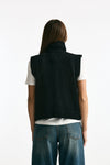 Maglia gilet in lana e cashmere nero women Scaglione - 4