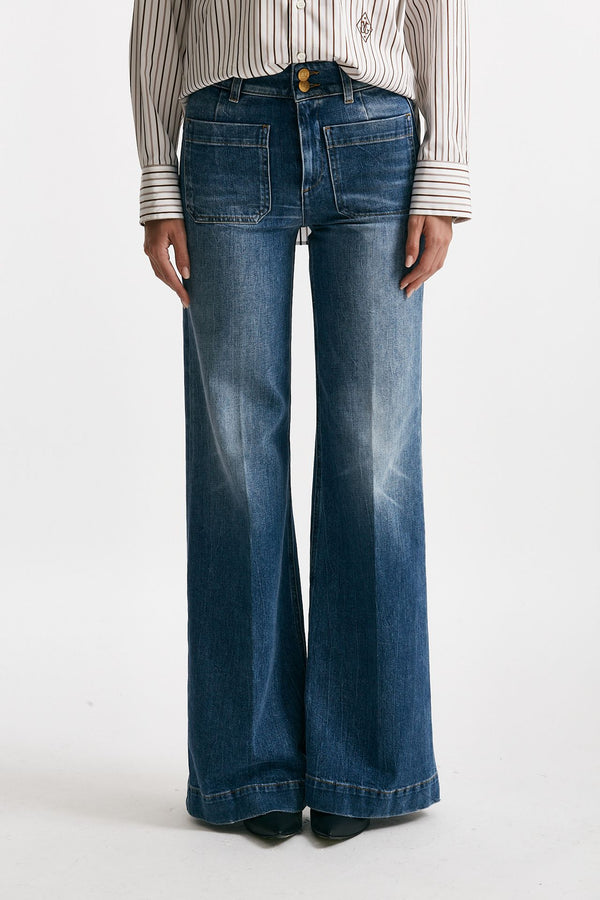 Jeans JANE flare in denim women Seafarer