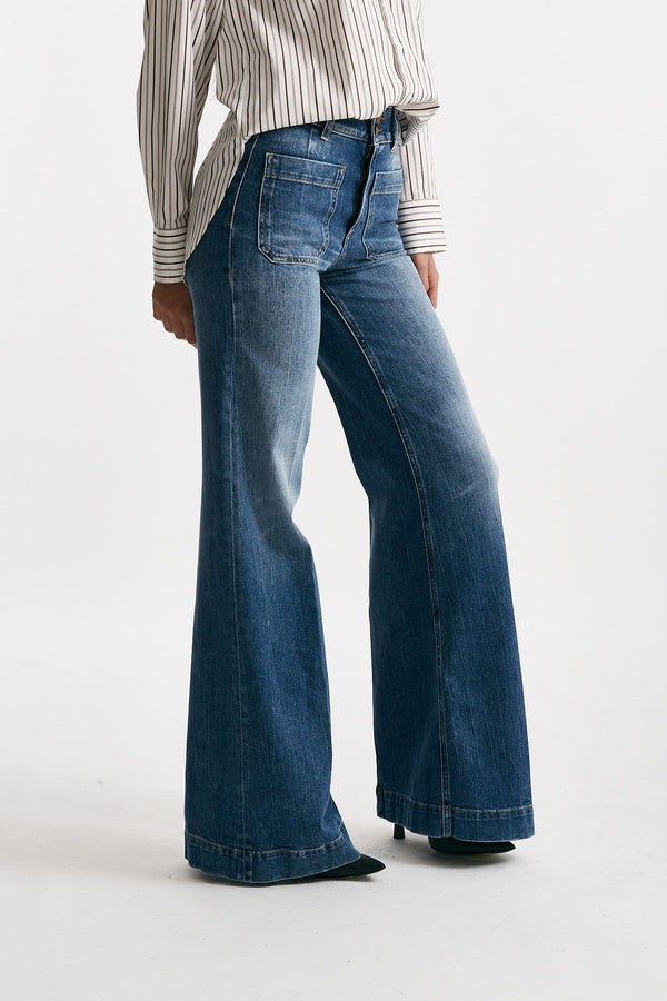 Jeans JANE flare in denim women Seafarer