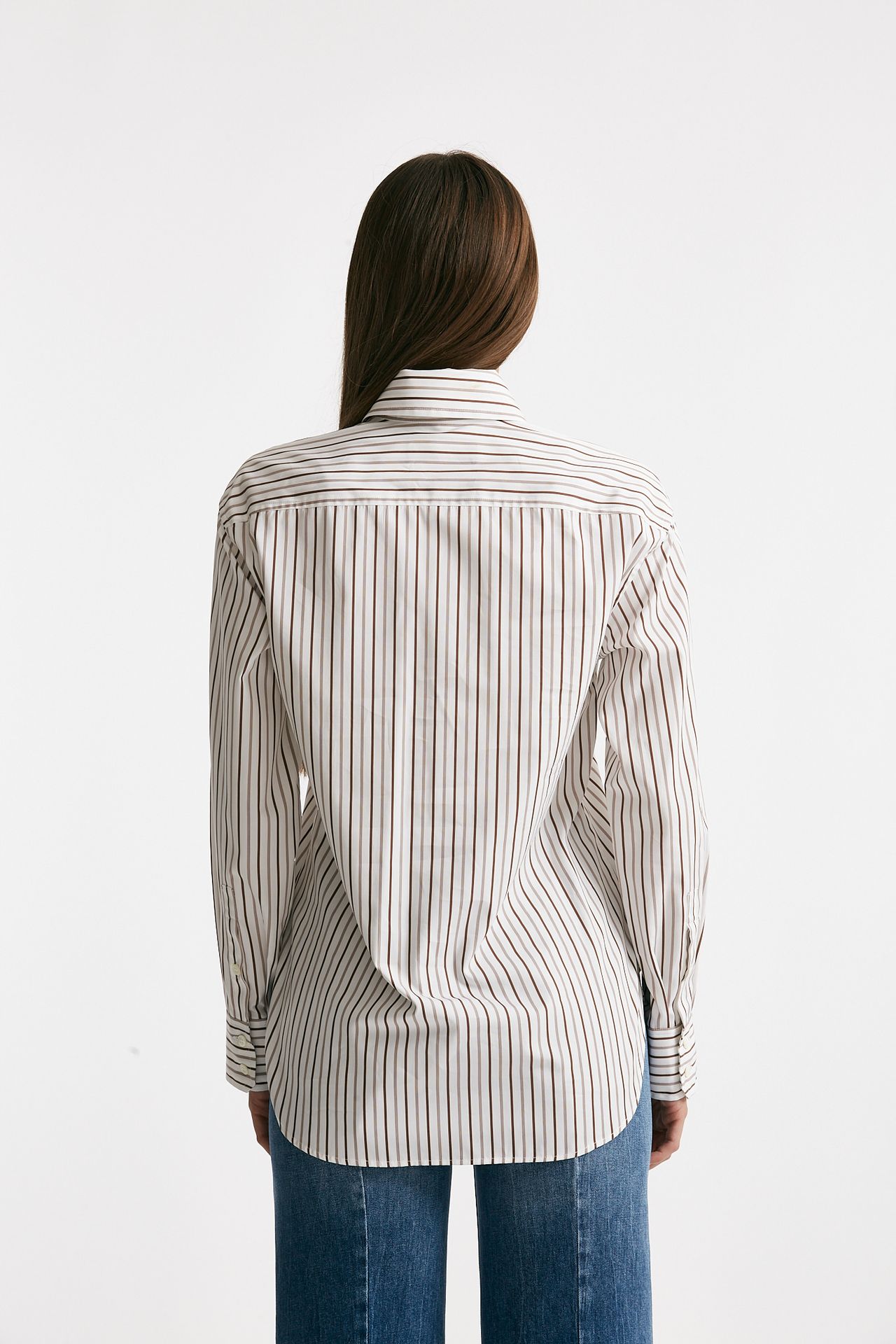 Camicia over bianca rigata women Seafarer - 4