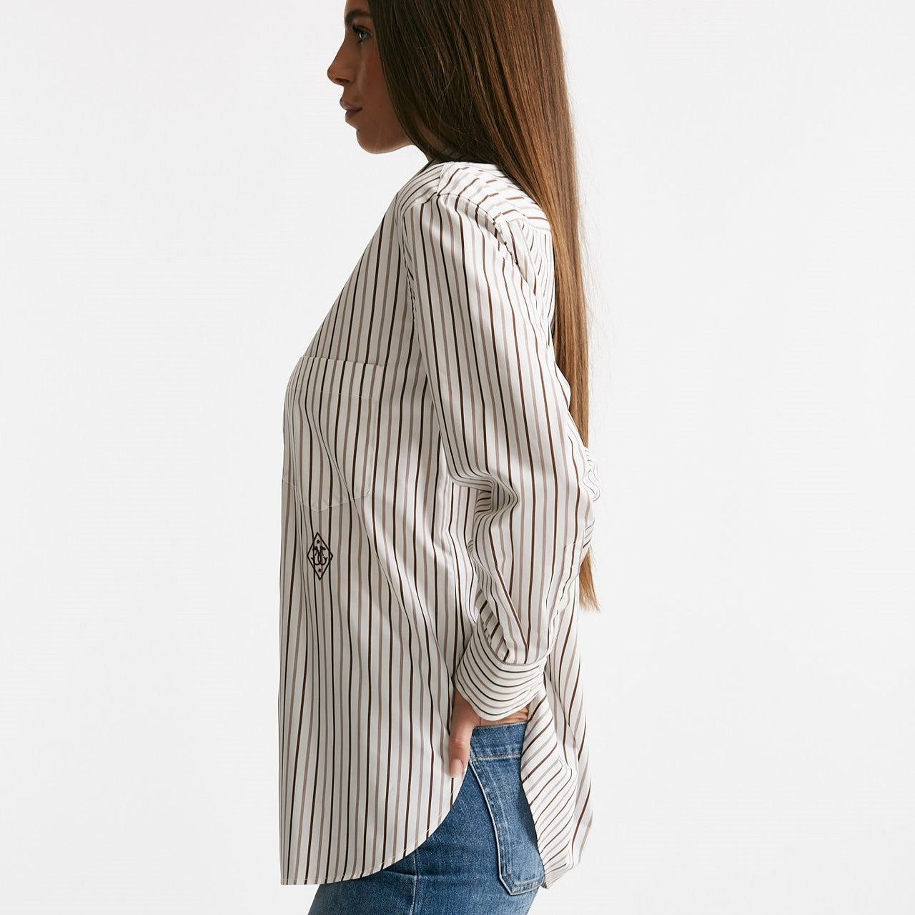 Camicia over bianca rigata women Seafarer - 7