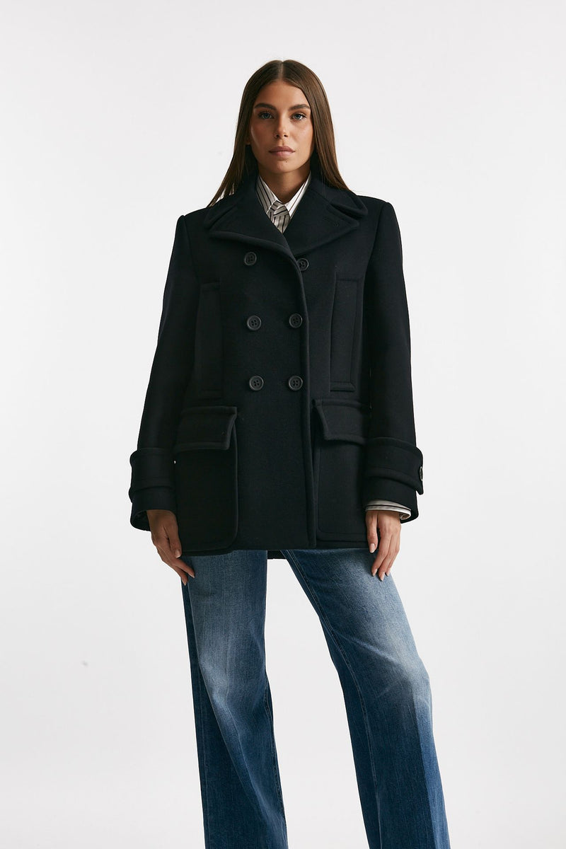 Caban doppiopetto nero women Seafarer - 4