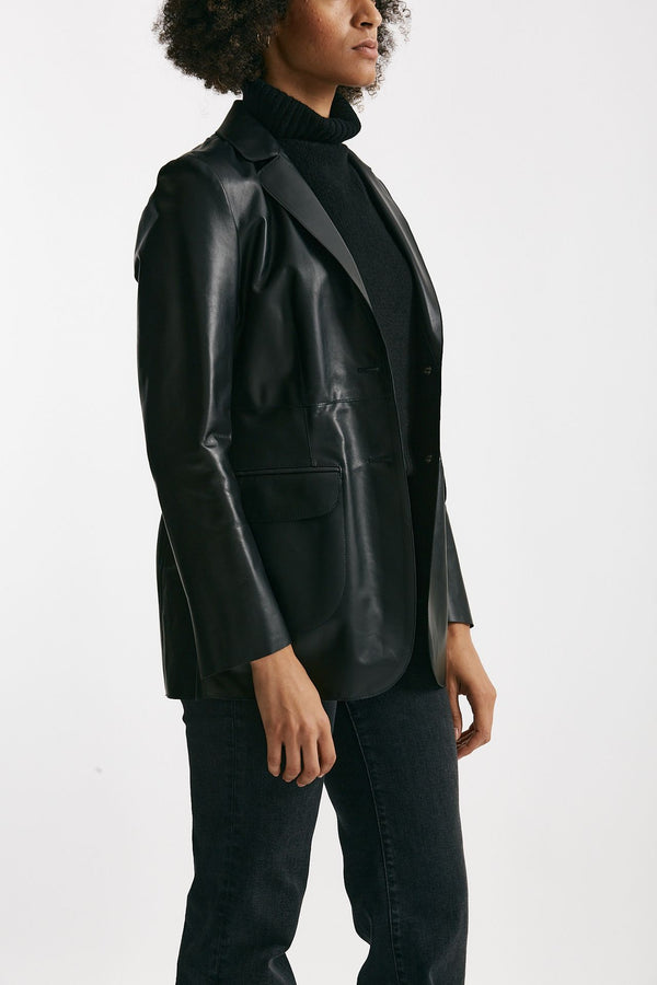 Giacca in vera pelle nero women Myskin