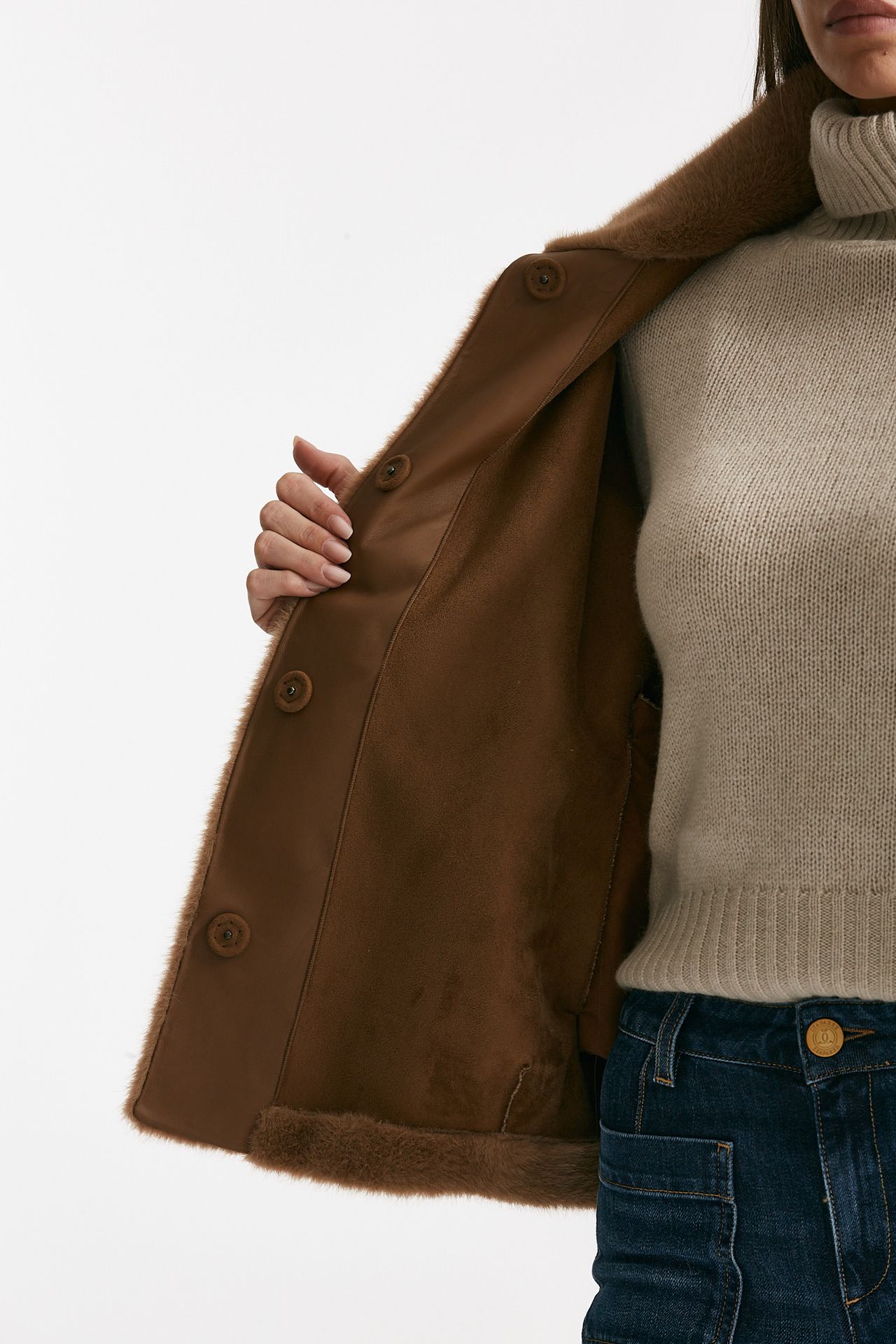 Eco fur crop cammello women Myskin - 7