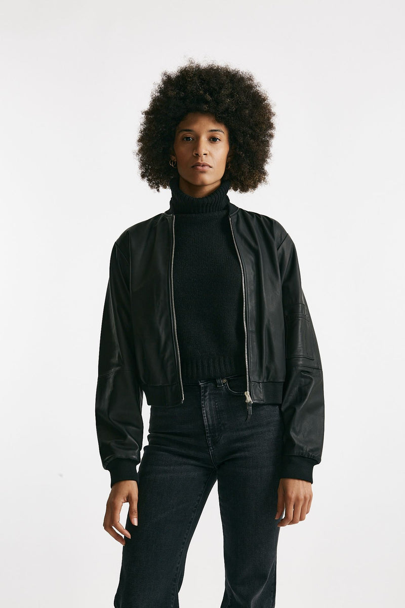 Bomber in pelle nero women Myskin - 1