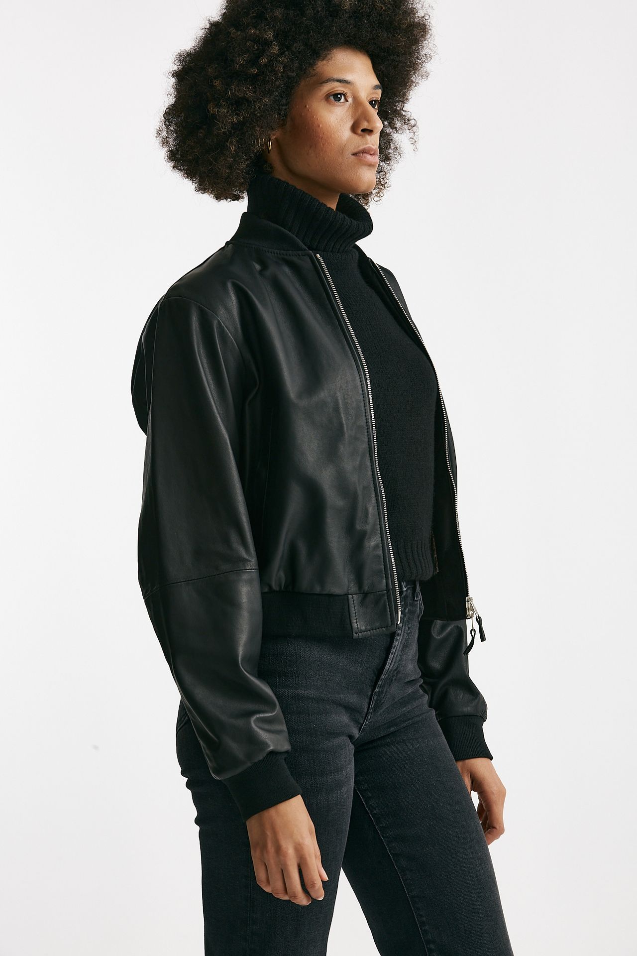 Bomber in pelle nero women Myskin - 2