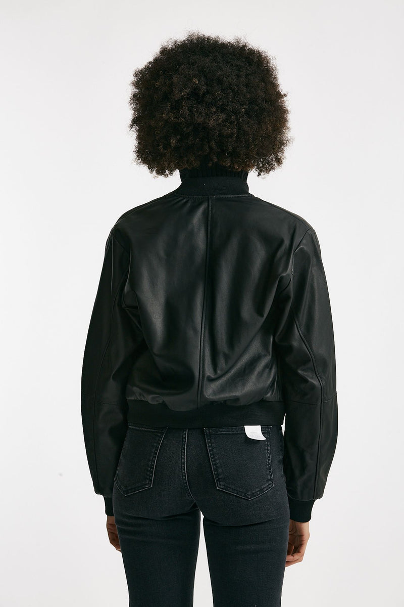 Bomber in pelle nero women Myskin - 3