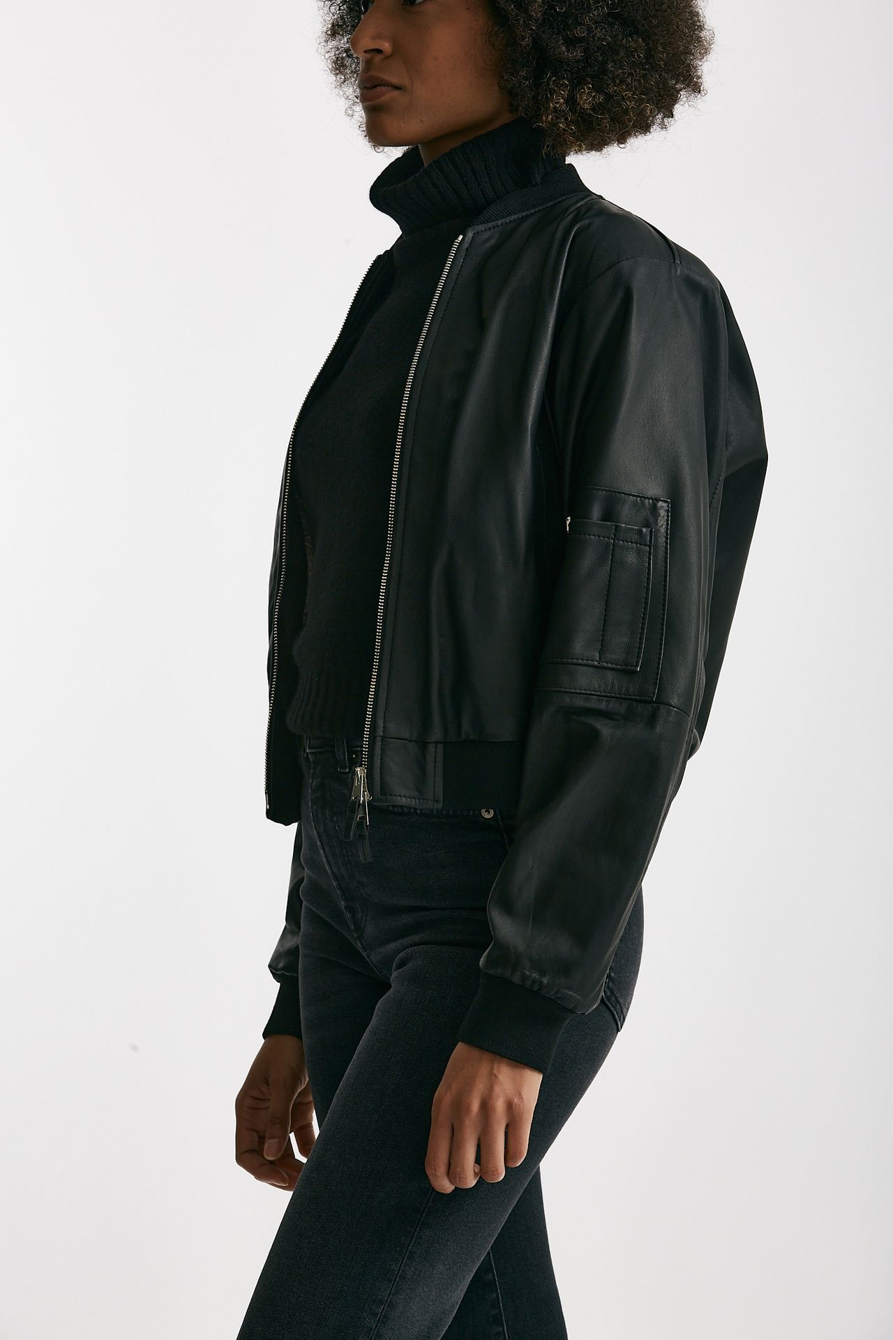 Bomber in pelle nero women Myskin - 4