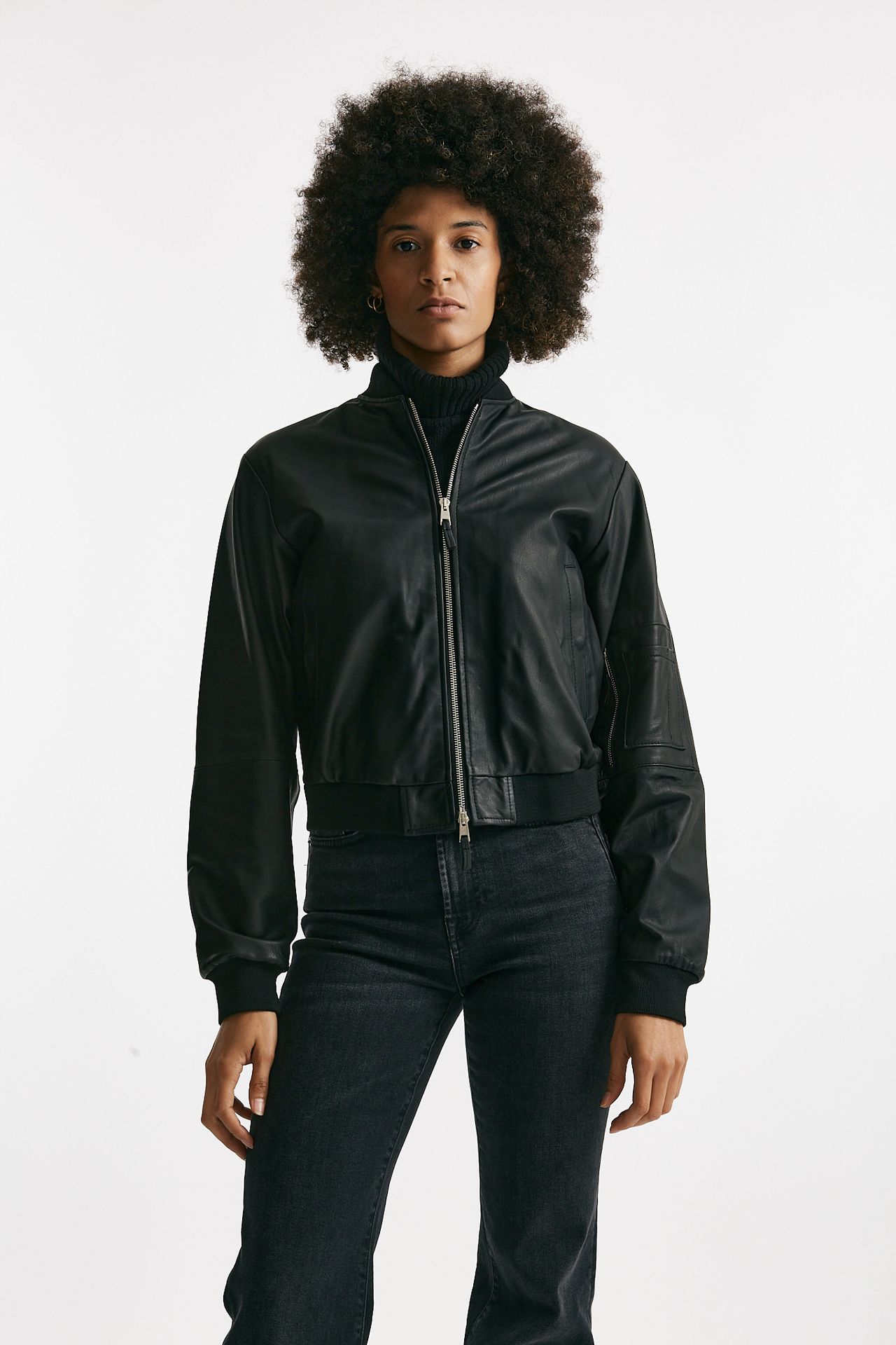 Bomber in pelle nero women Myskin - 7