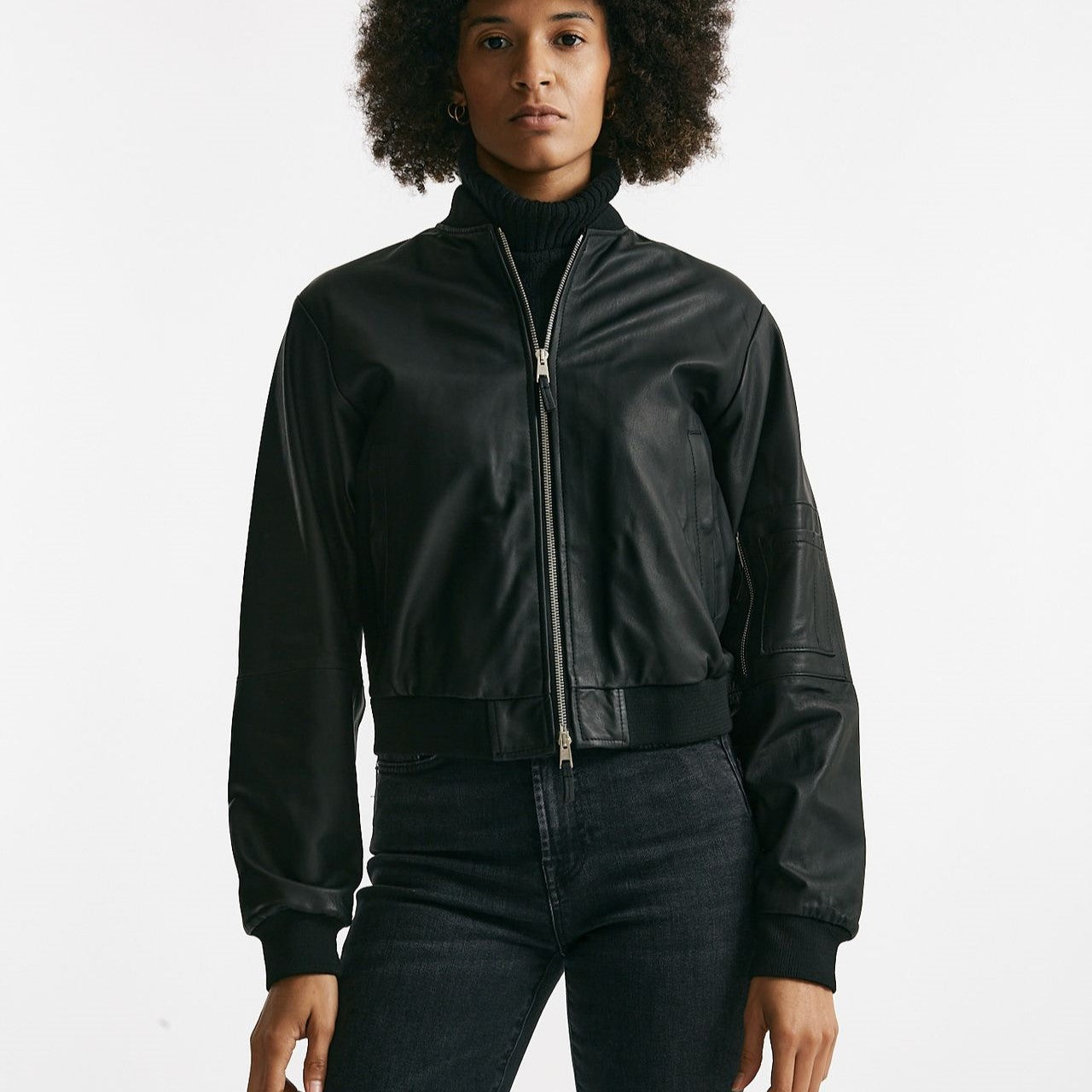 Bomber in pelle nero women Myskin - 8