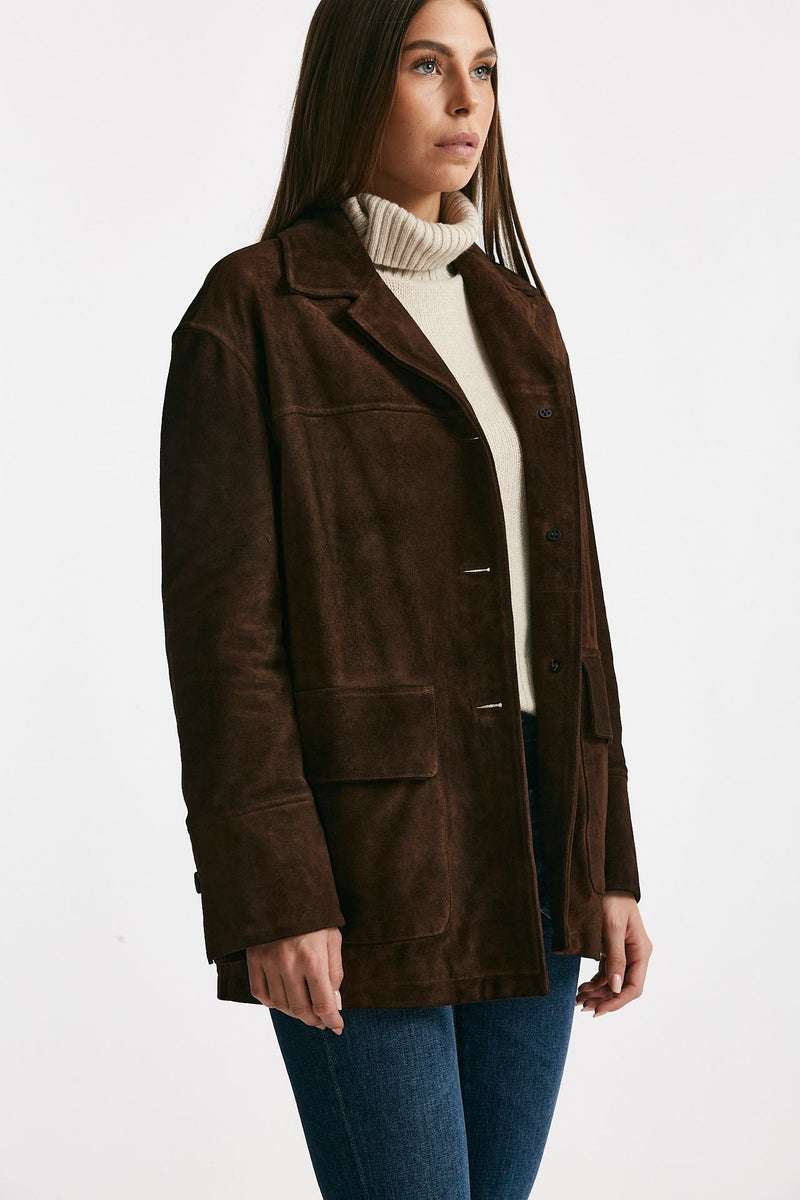 Blazer in suede marrone women Myskin - 3