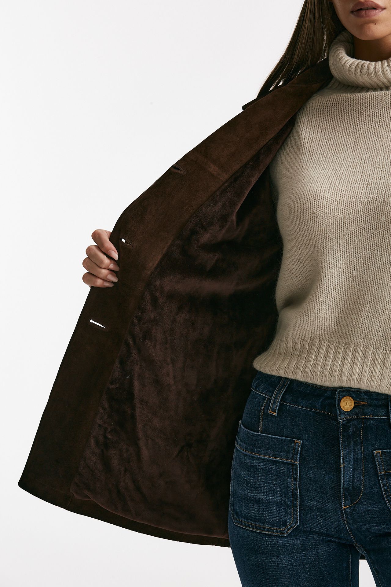 Blazer in suede marrone women Myskin - 6