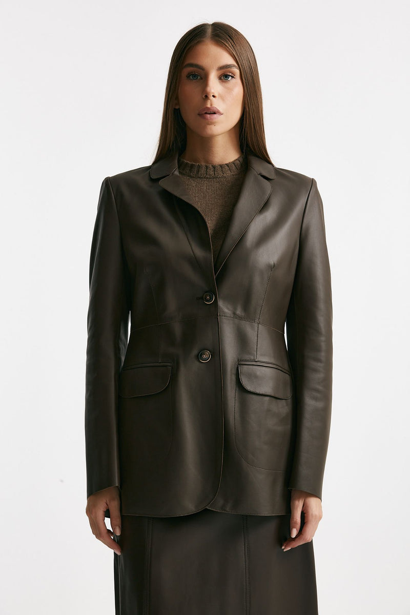 Giacca in vera pelle marrone women Myskin - 4