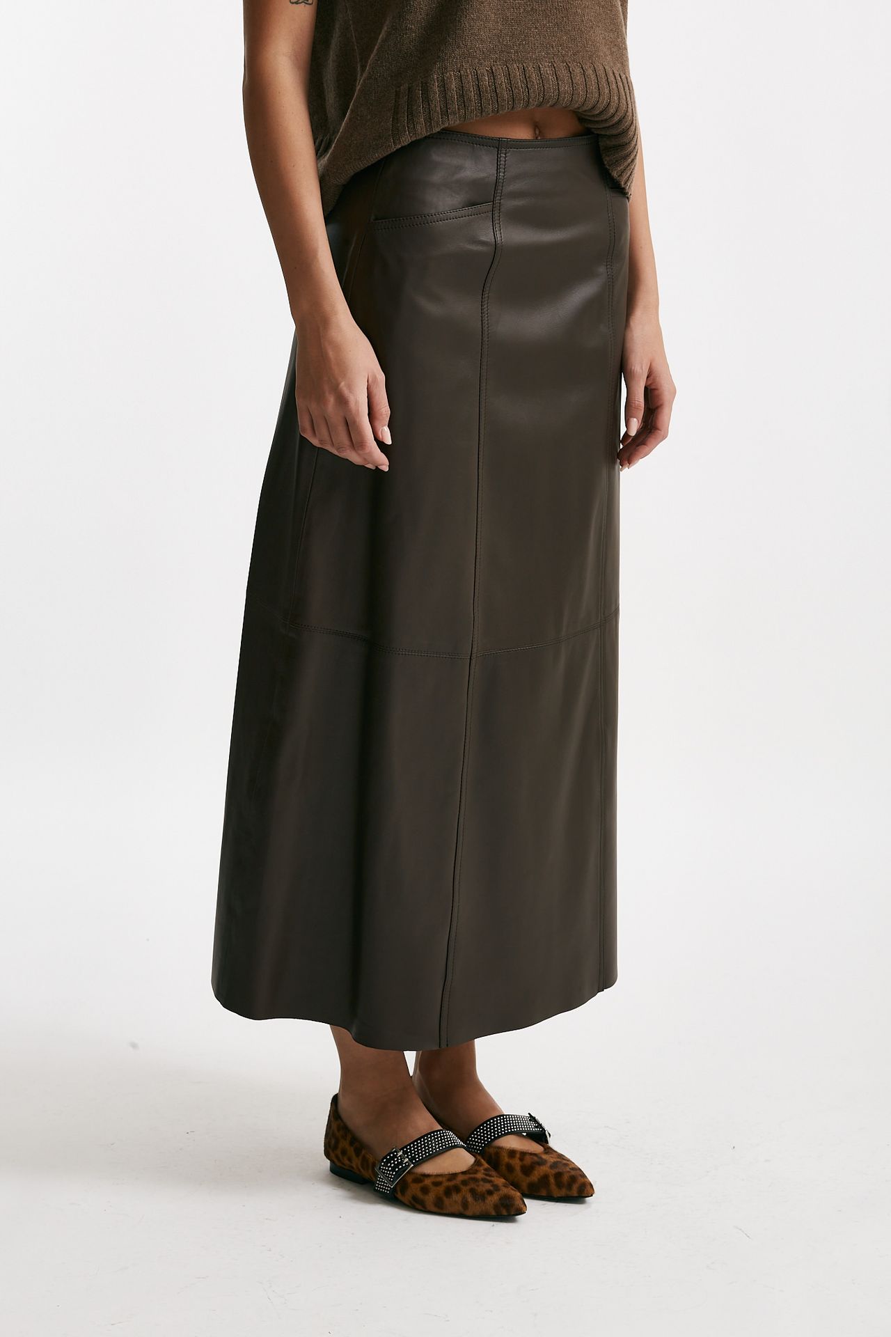 Gonna in vera pelle testa moro women Myskin - 2