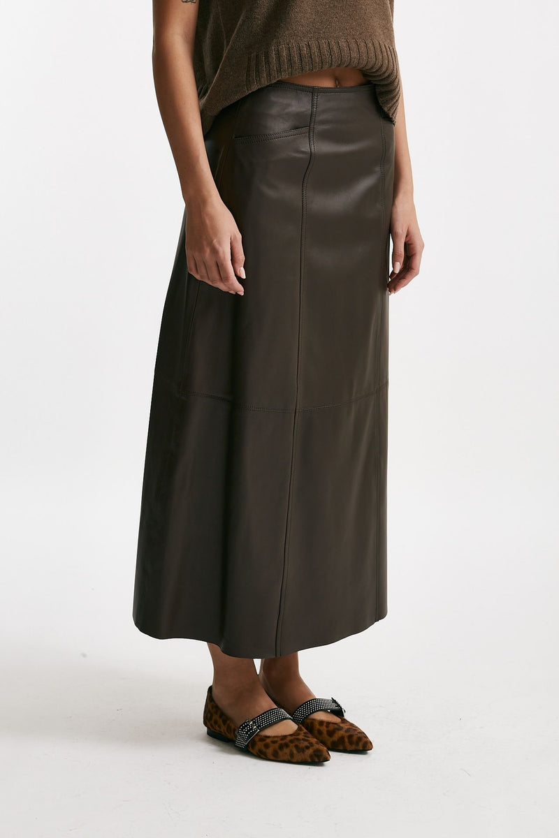 Gonna in vera pelle testa moro women Myskin - 2