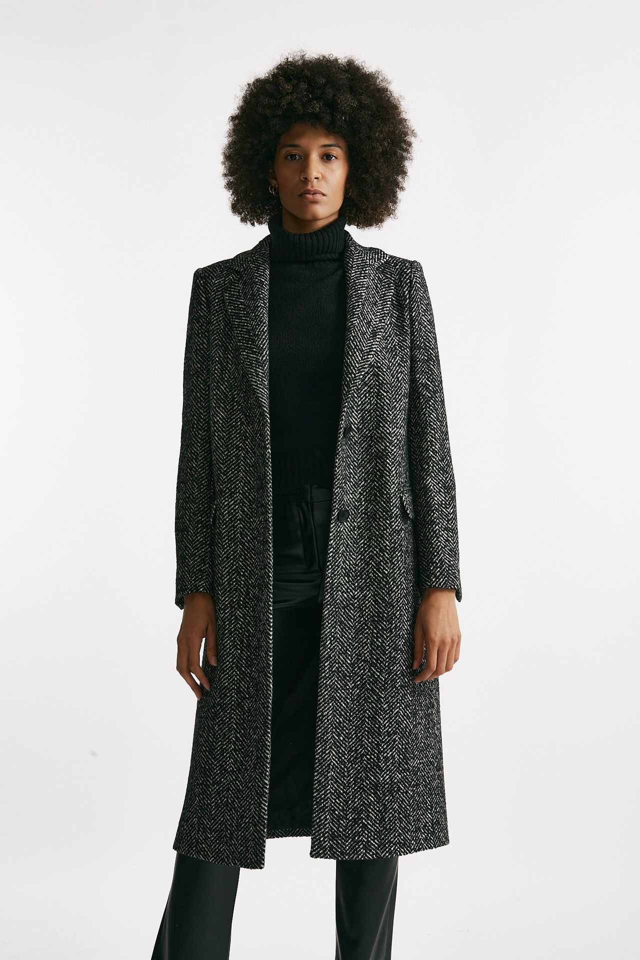 Cappotto monopetto AMANDA spigato women Tagliatore - 1