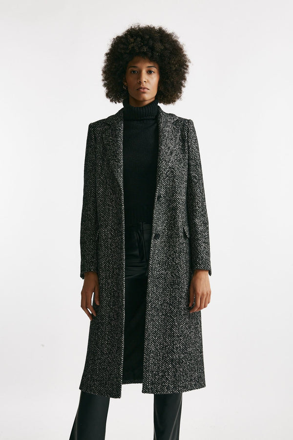Cappotto monopetto AMANDA spigato women Tagliatore