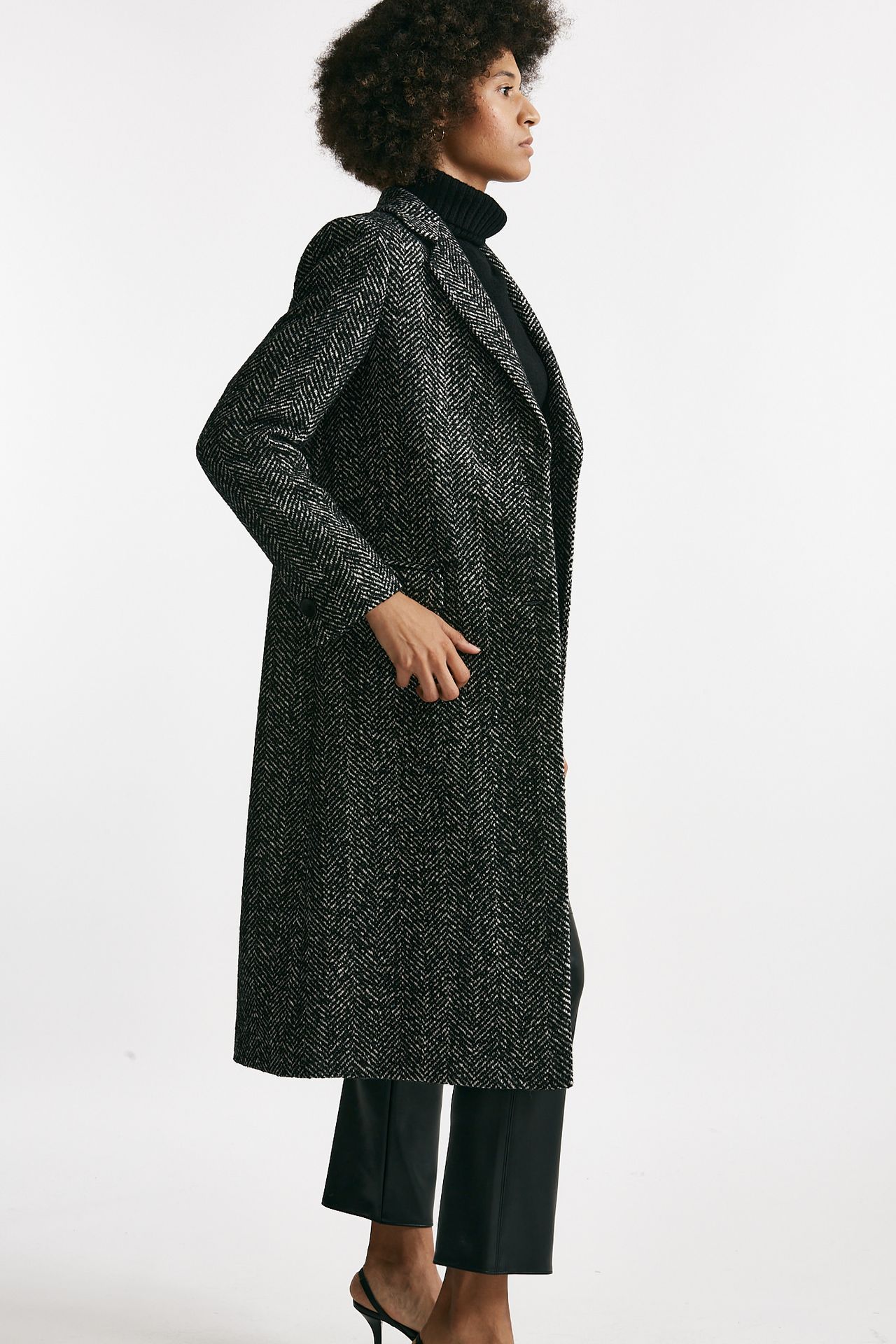 Cappotto monopetto AMANDA spigato women Tagliatore - 2