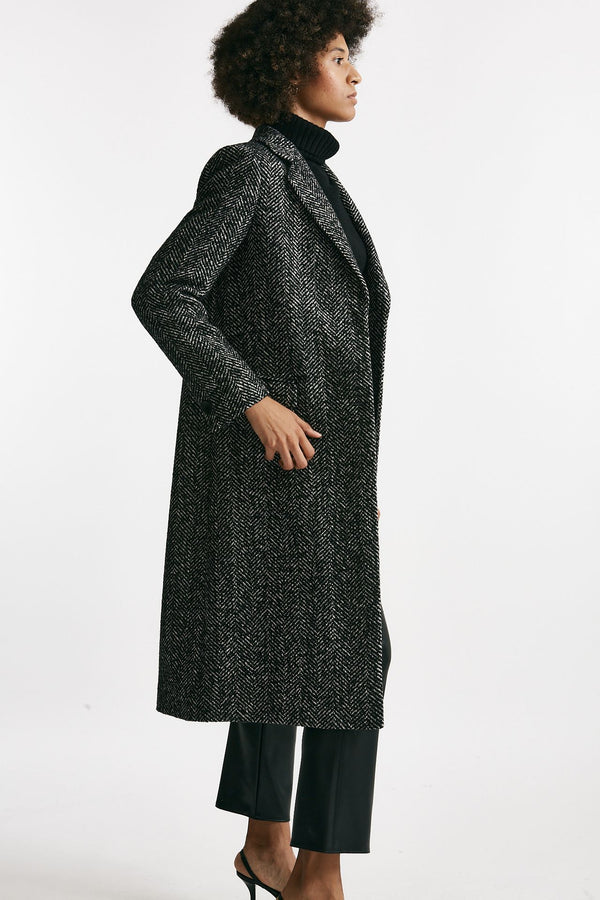 Cappotto monopetto AMANDA spigato women Tagliatore