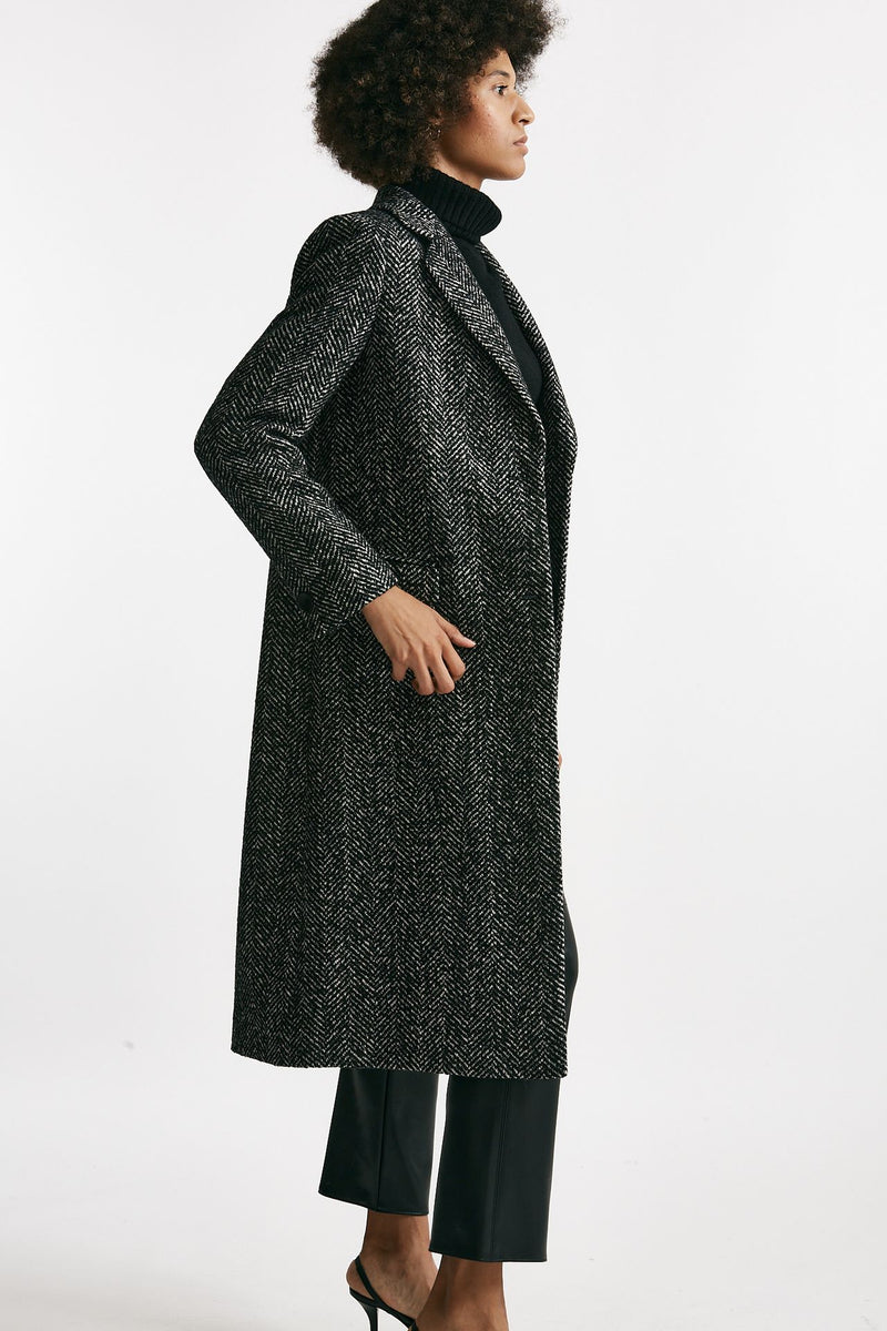 Cappotto monopetto AMANDA spigato women Tagliatore - 2