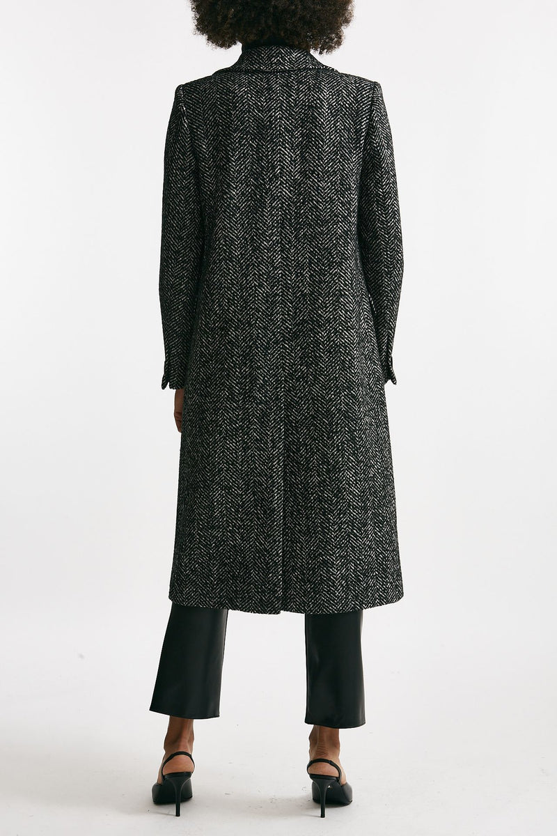Cappotto monopetto AMANDA spigato women Tagliatore - 3