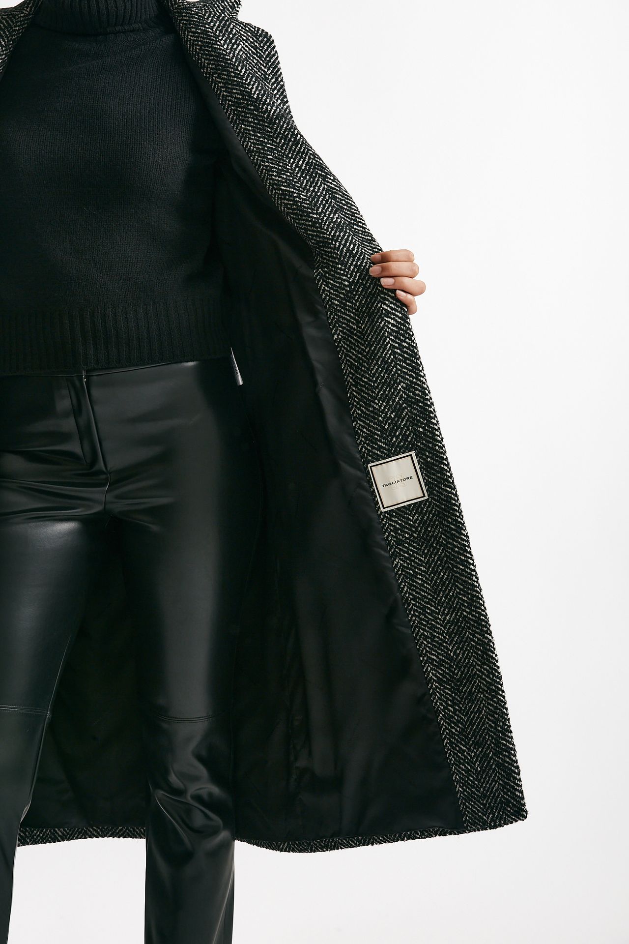 Cappotto monopetto AMANDA spigato women Tagliatore - 8