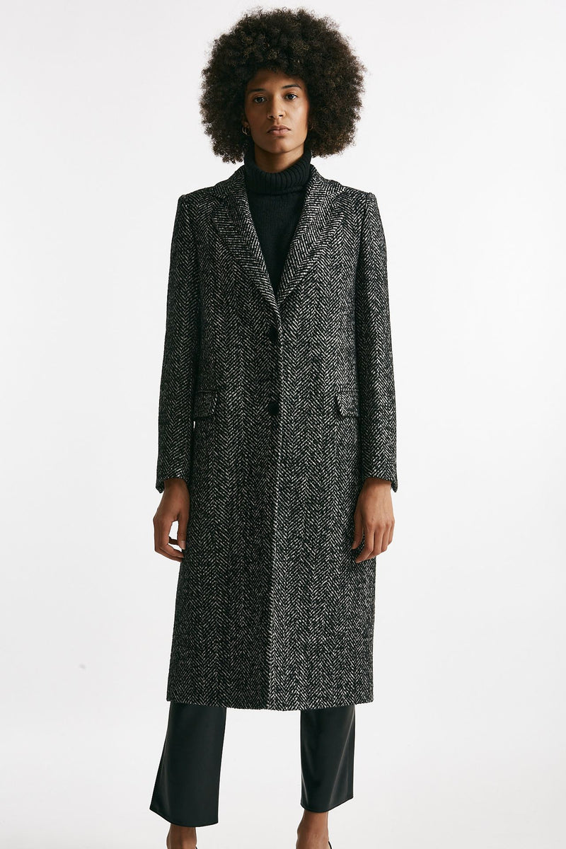 Cappotto monopetto AMANDA spigato women Tagliatore - 5