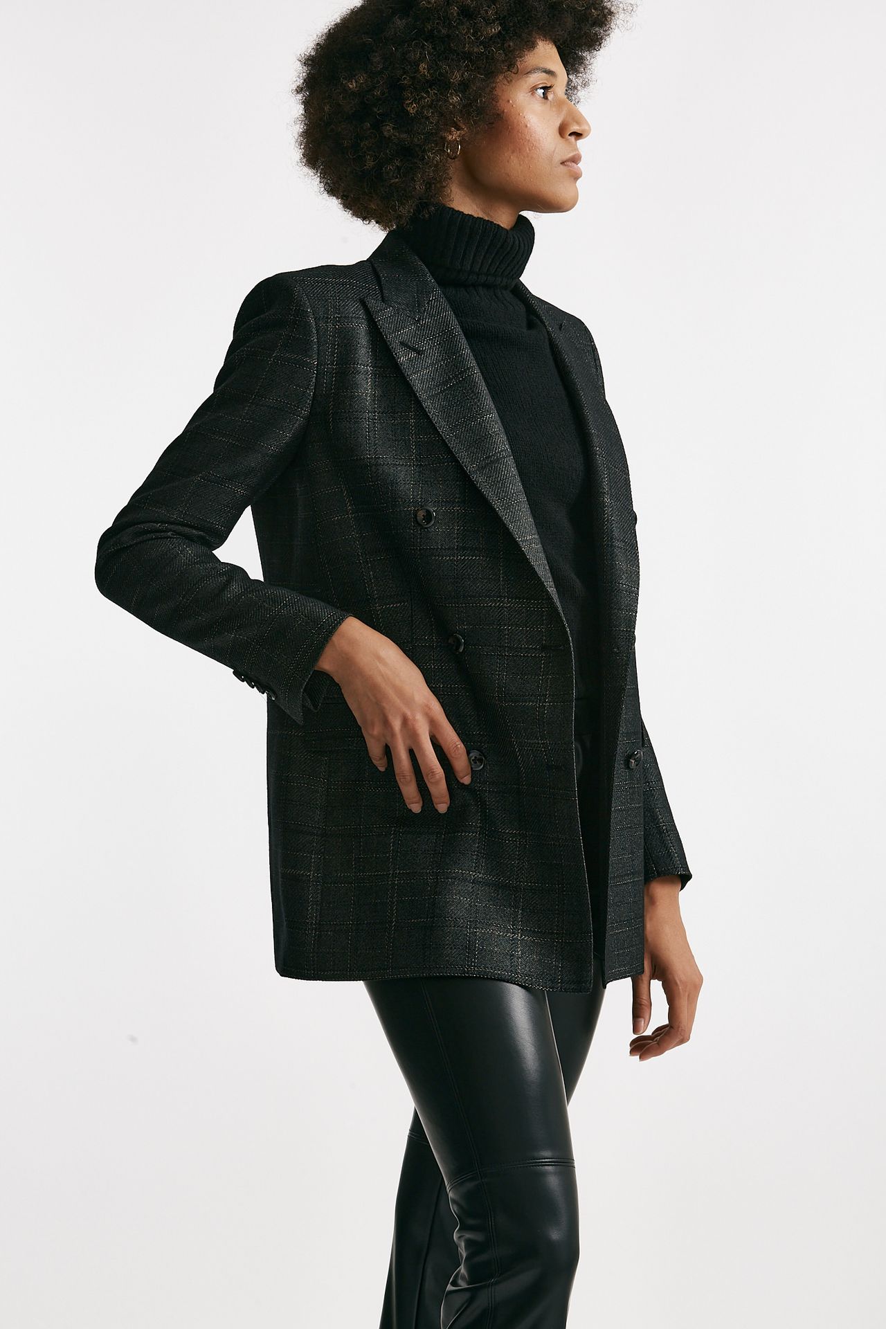 Blazer over JASMINE tela di lana check women Tagliatore - 1