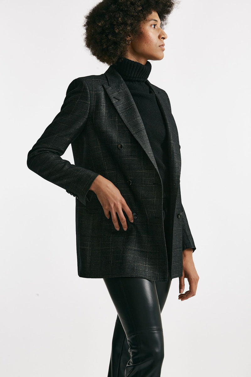 Blazer over JASMINE tela di lana check women Tagliatore - 1