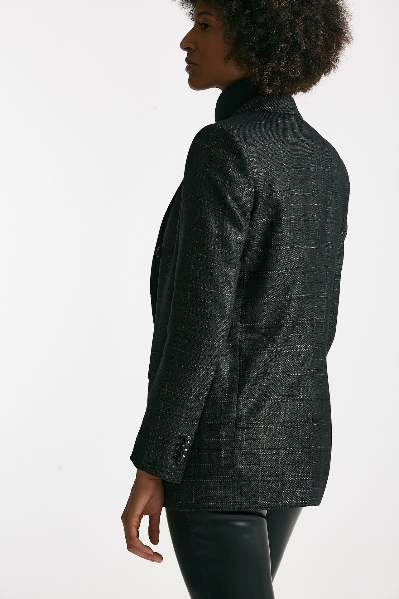 Blazer over JASMINE tela di lana check women Tagliatore - 4