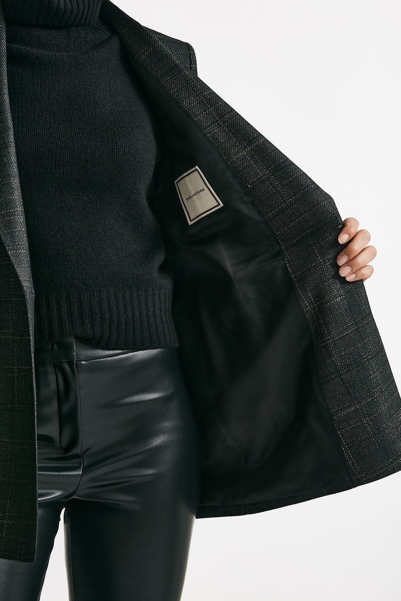 Blazer over JASMINE tela di lana check women Tagliatore - 7