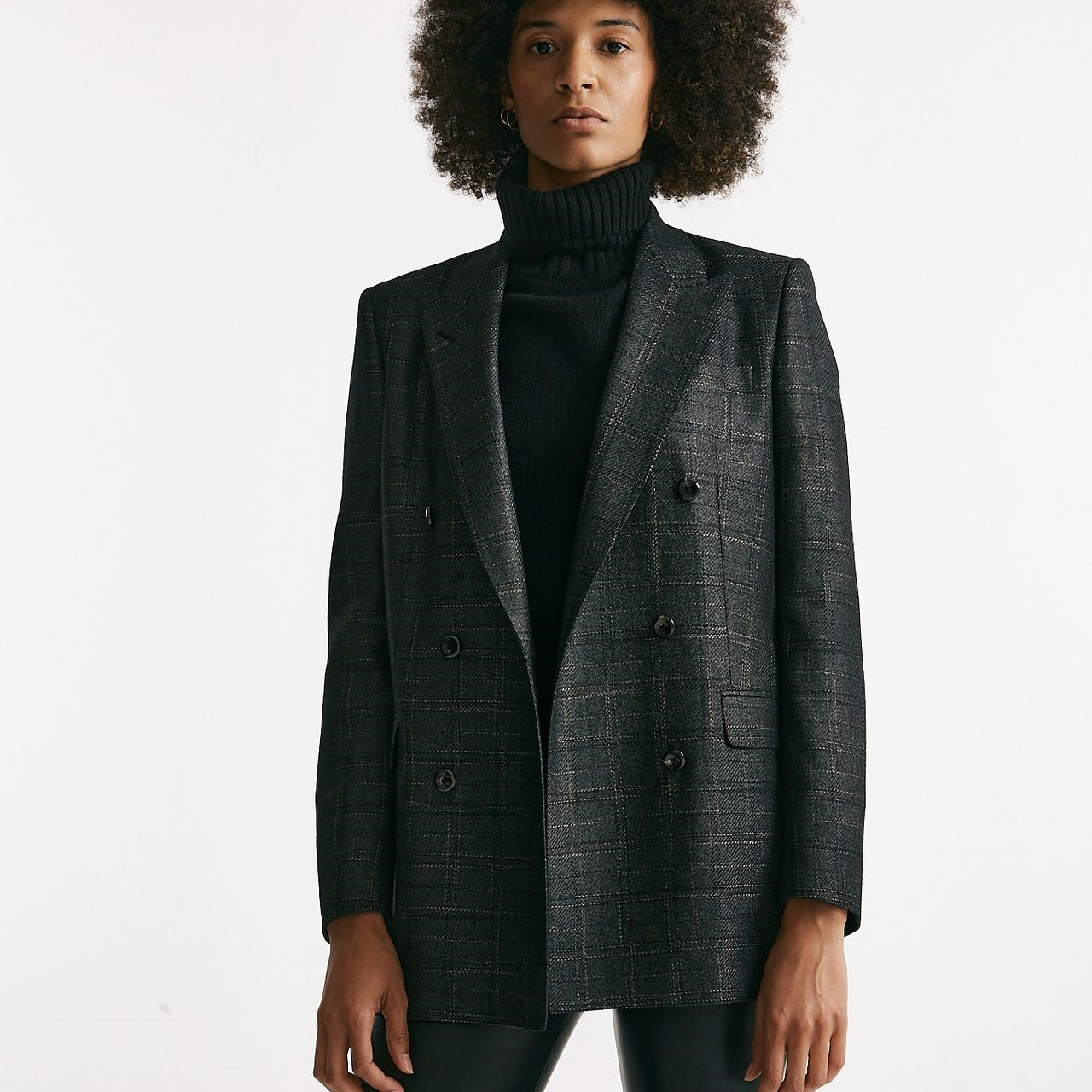 Blazer over JASMINE tela di lana check women Tagliatore - 8