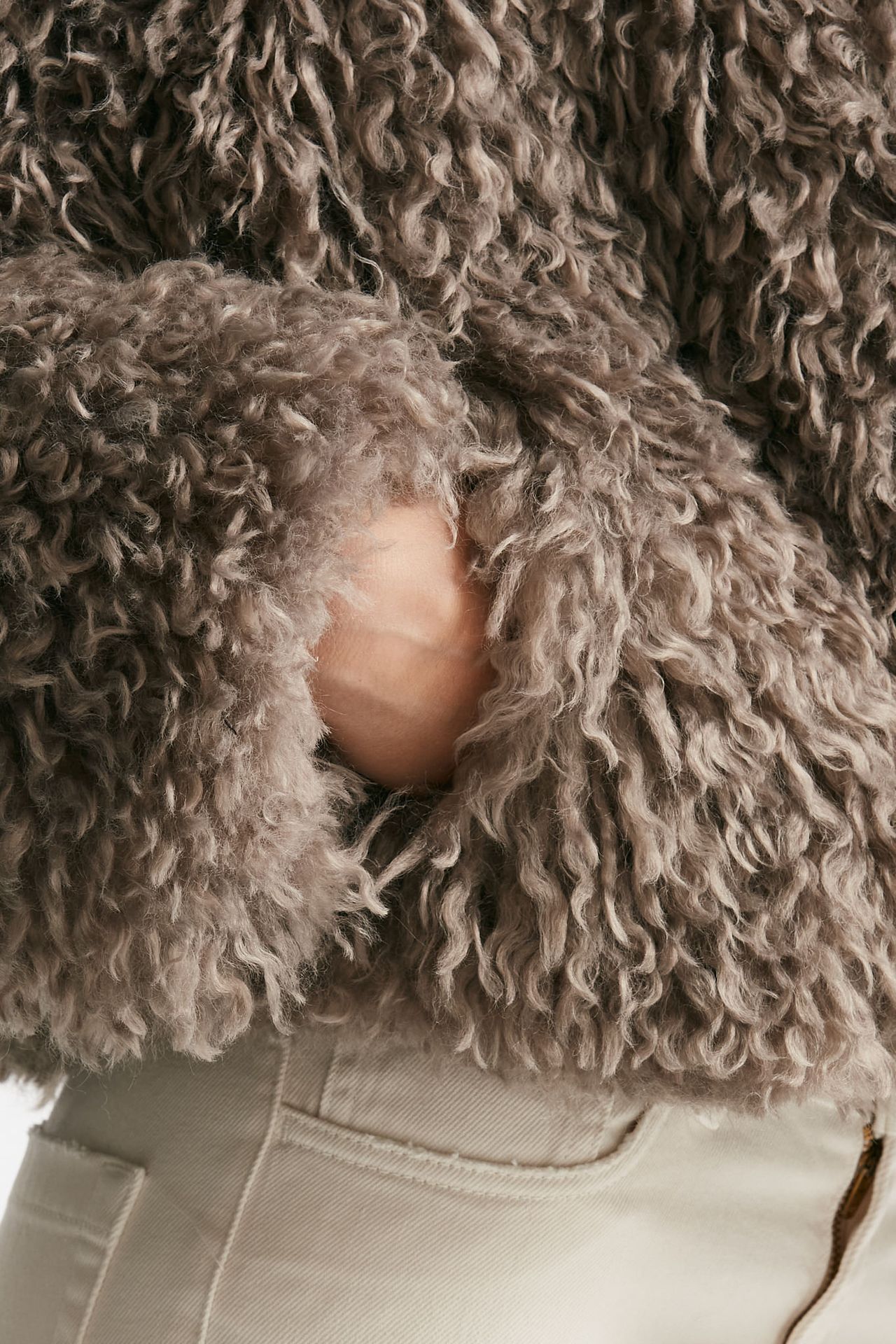 Eco fur crop PERLA tortora women Tagliatore - 6