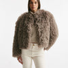 Eco fur crop PERLA tortora women Tagliatore - 7