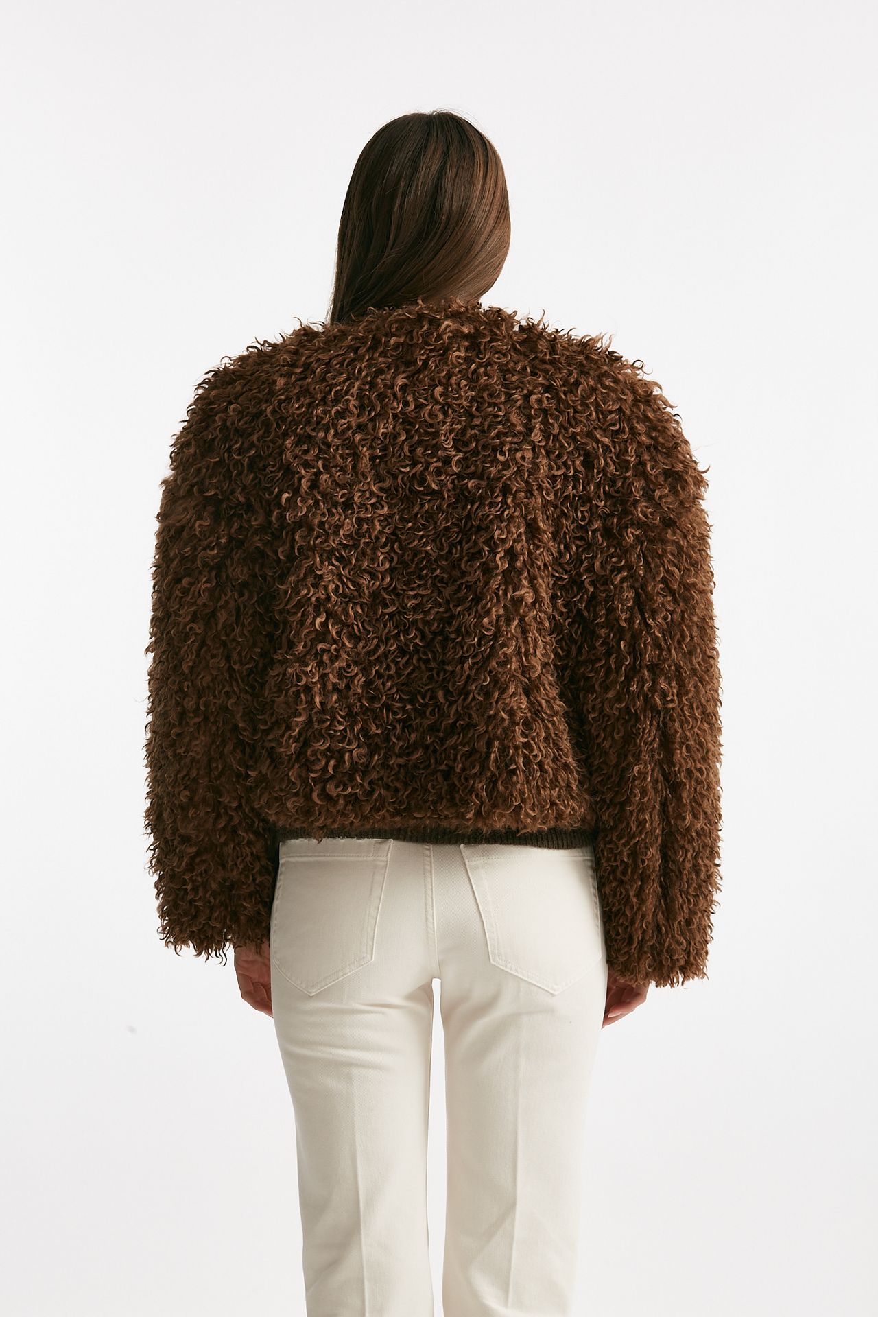 Eco fur crop PERLA ruggine women Tagliatore - 4