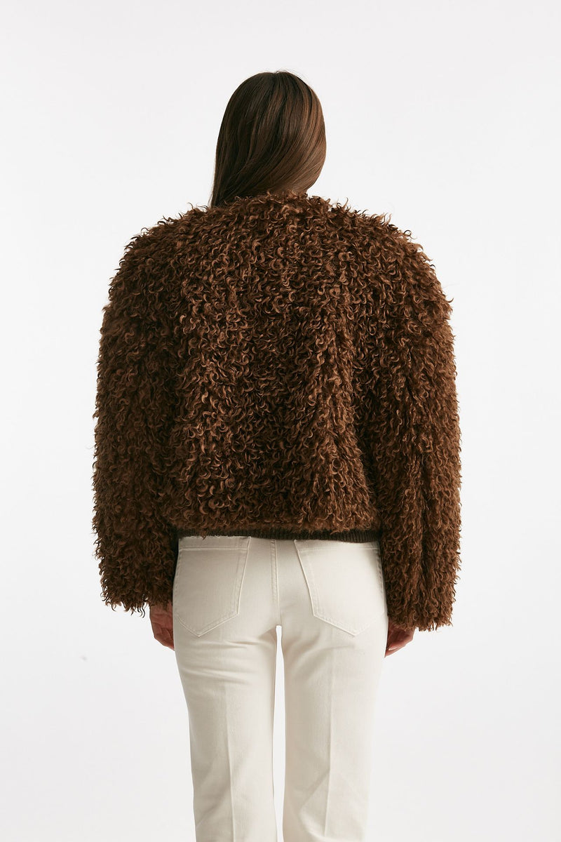 Eco fur crop PERLA ruggine women Tagliatore - 4