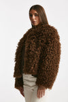 Eco fur crop PERLA ruggine women Tagliatore - 1