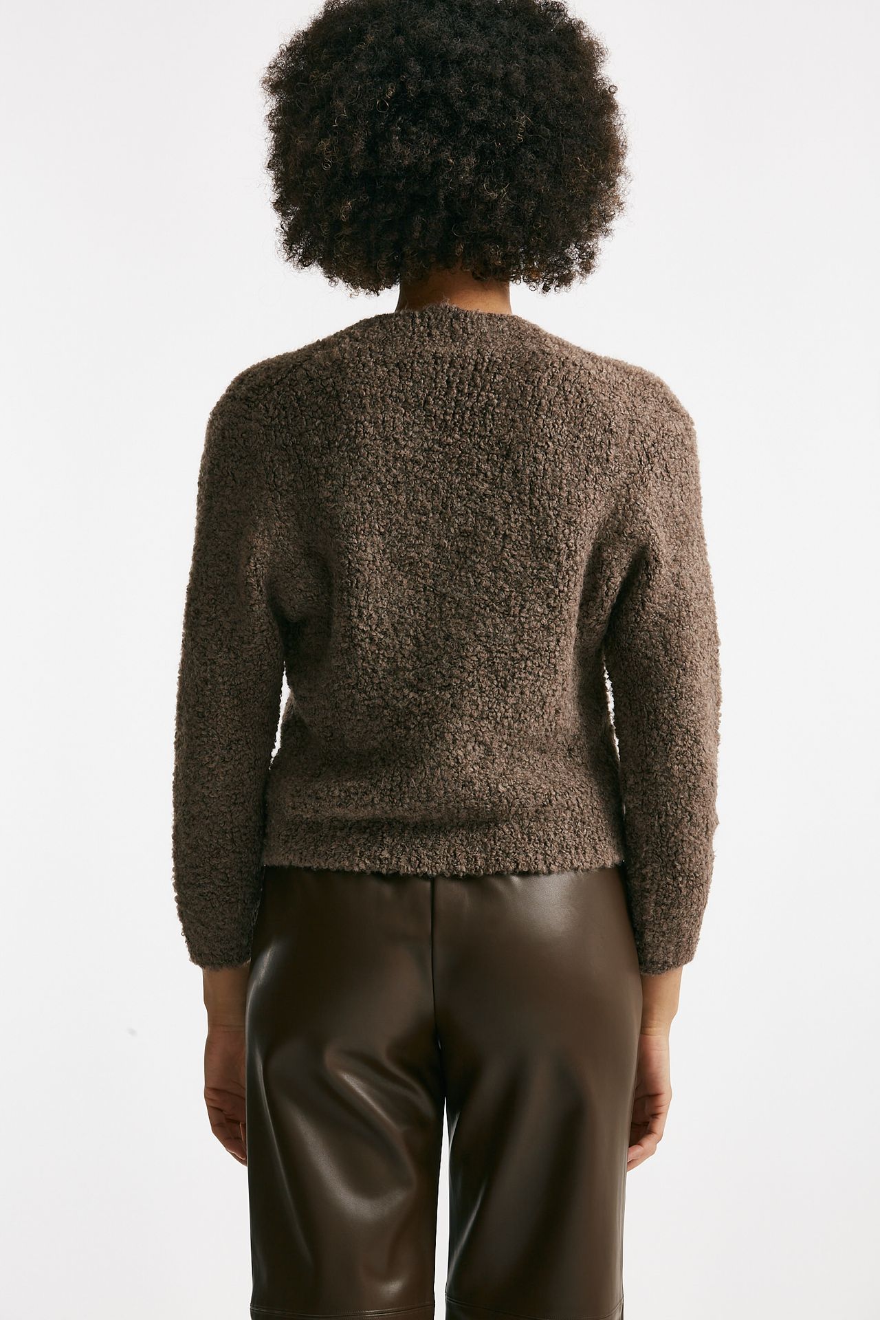 Maglia cardigan crop marrone women Tagliatore - 3