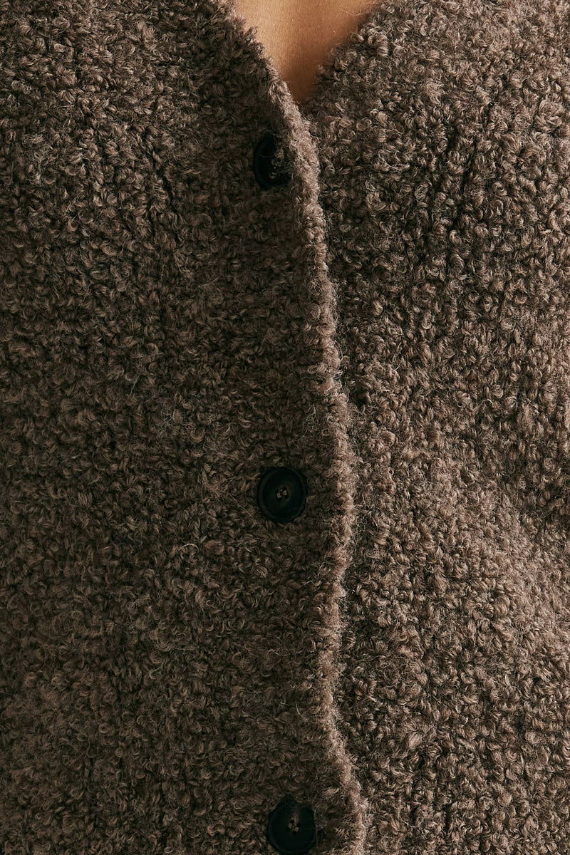 Maglia cardigan crop marrone women Tagliatore - 5