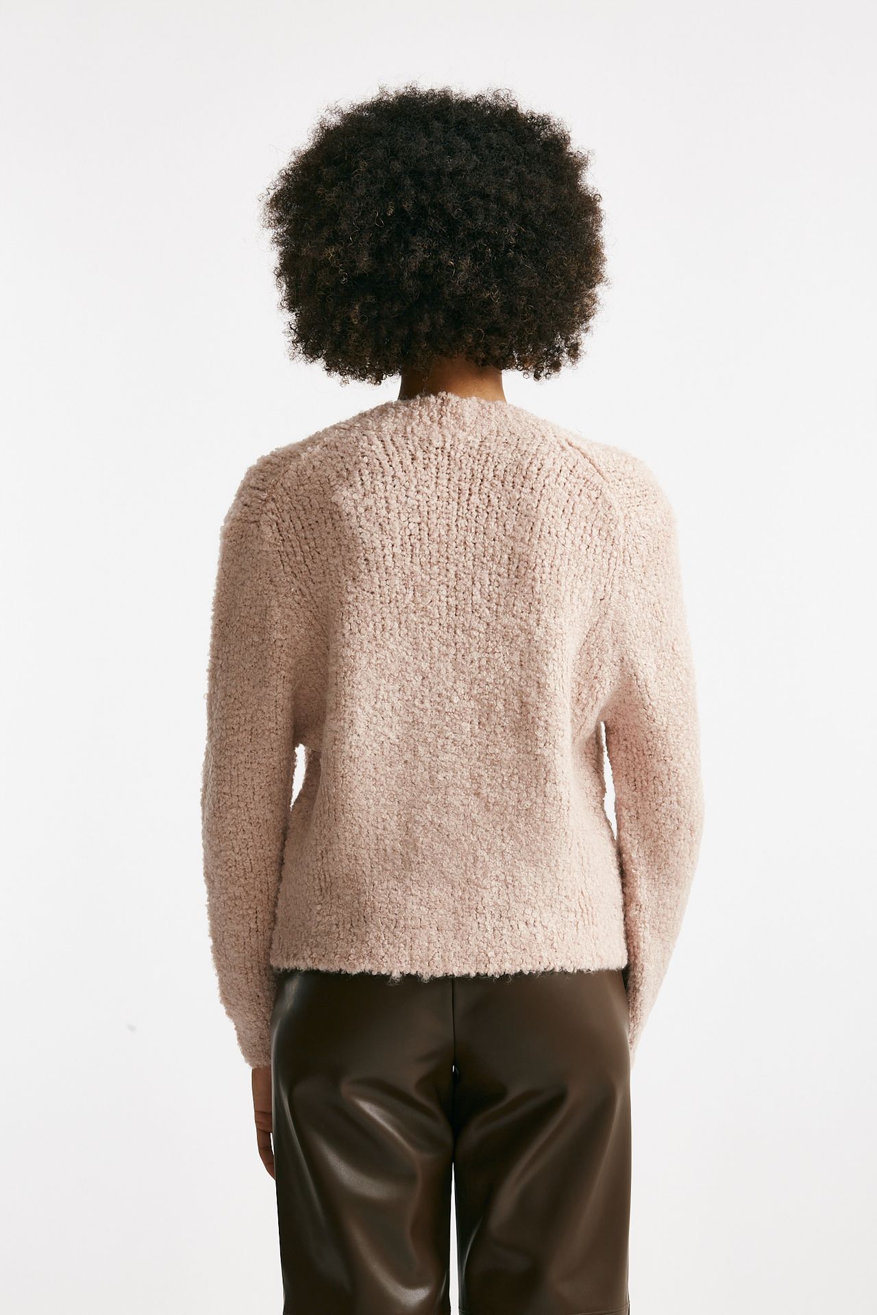 Maglia cardigan crop rosa women Tagliatore - 4