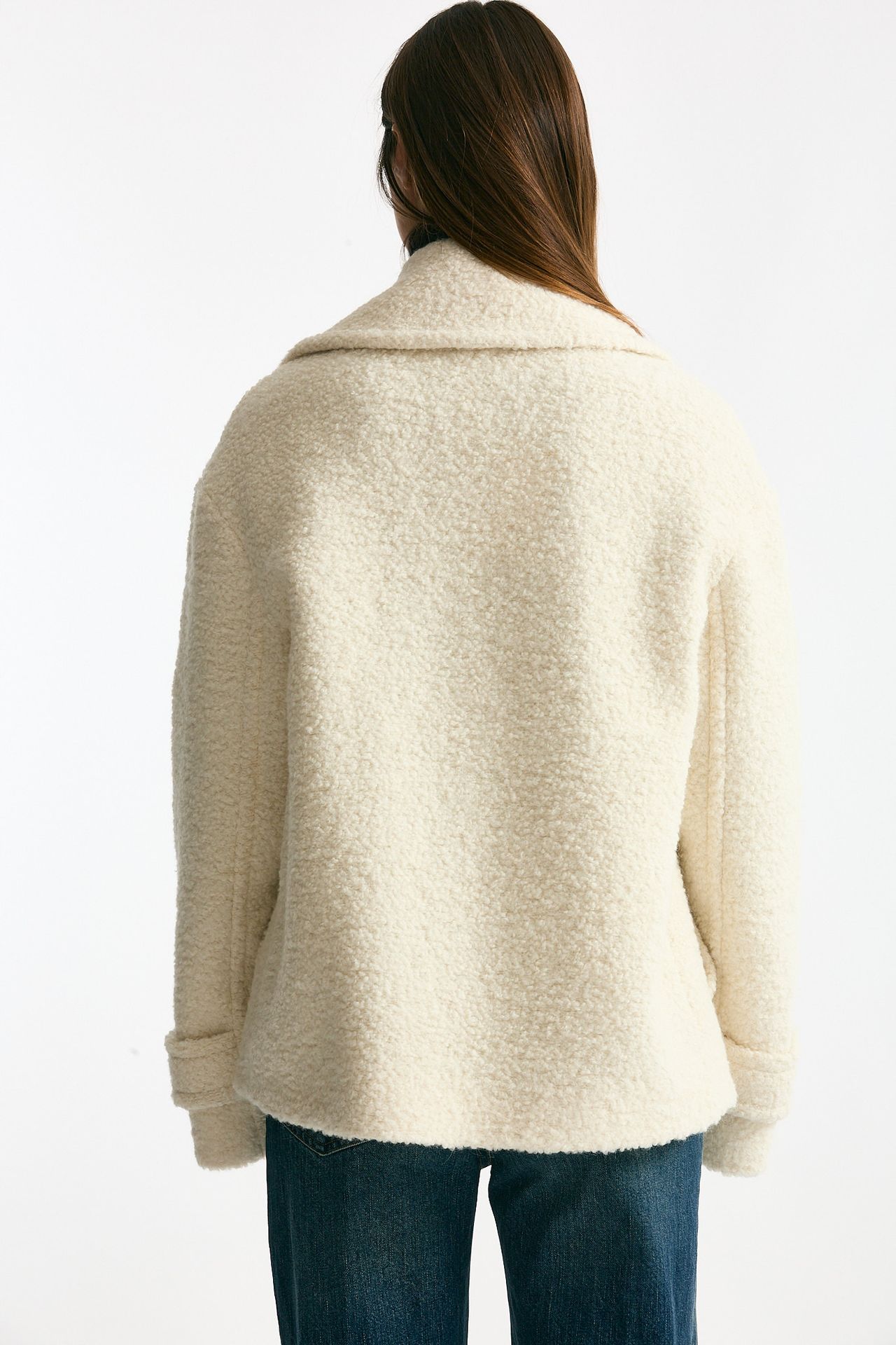 Caban corto bouclé bianco women Tagliatore - 3