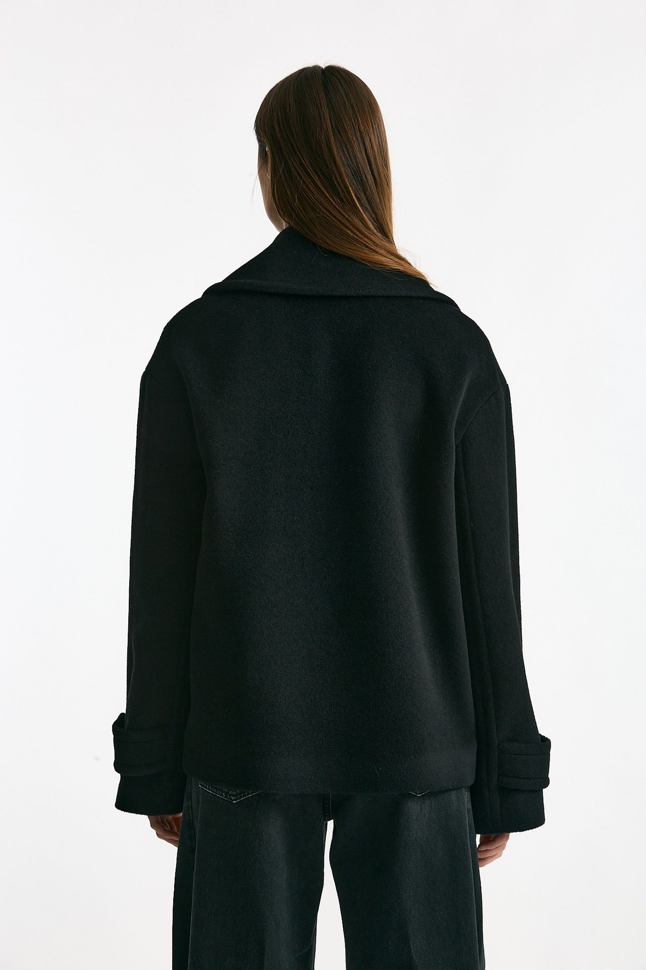 Caban corto in lana nero women Tagliatore - 4