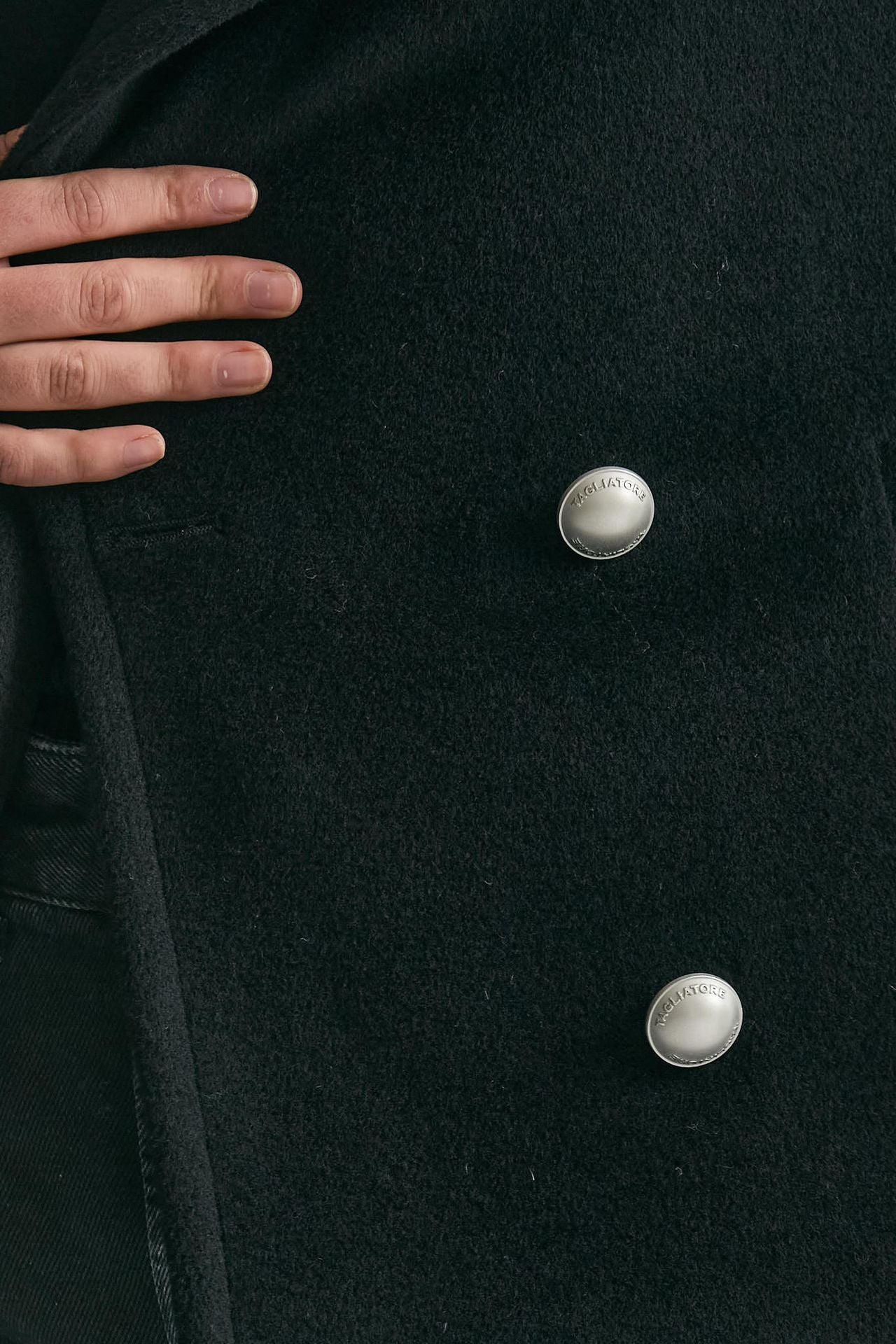 Caban corto in lana nero women Tagliatore - 6