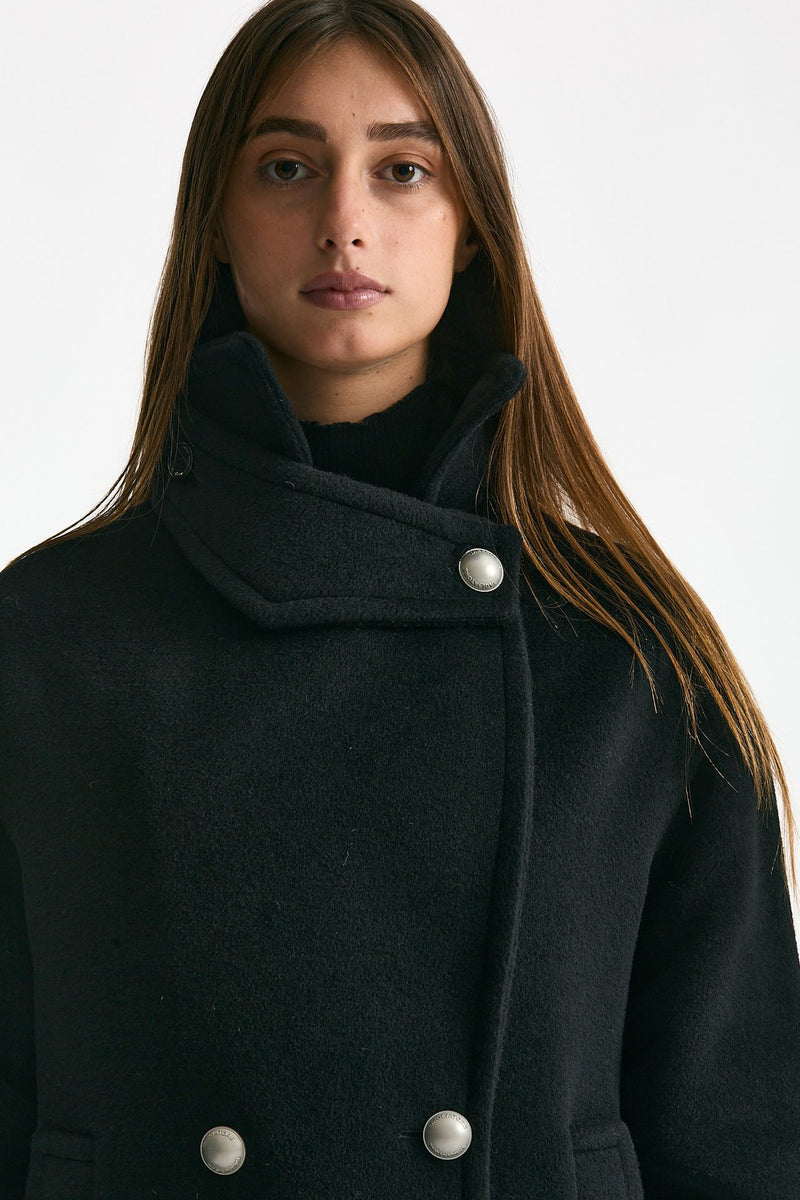 Caban corto in lana nero women Tagliatore - 10