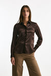 Camicia in pura seta marrone women Tagliatore - 1