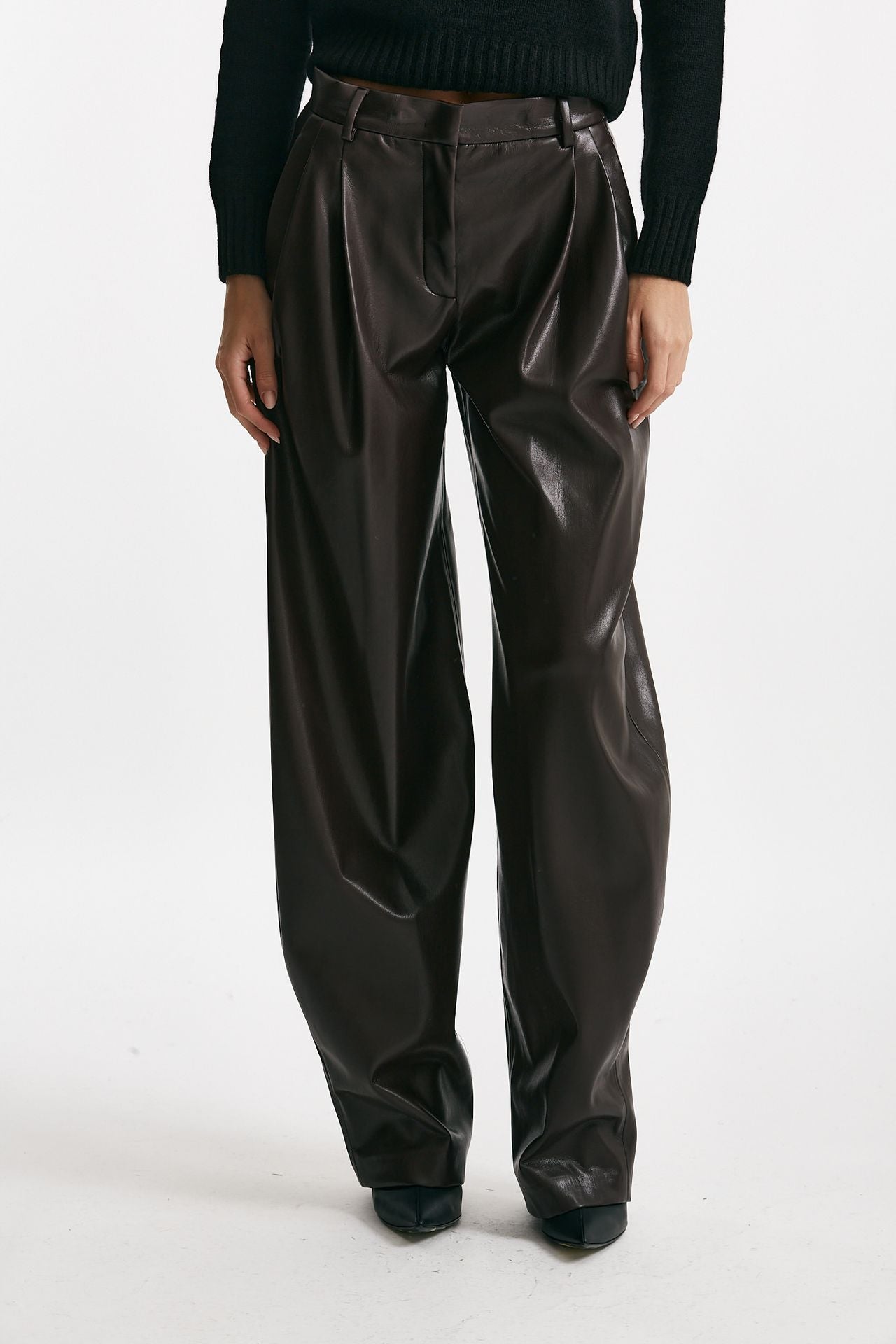 Pantalone in ecopelle bordeaux women The andamane - 2