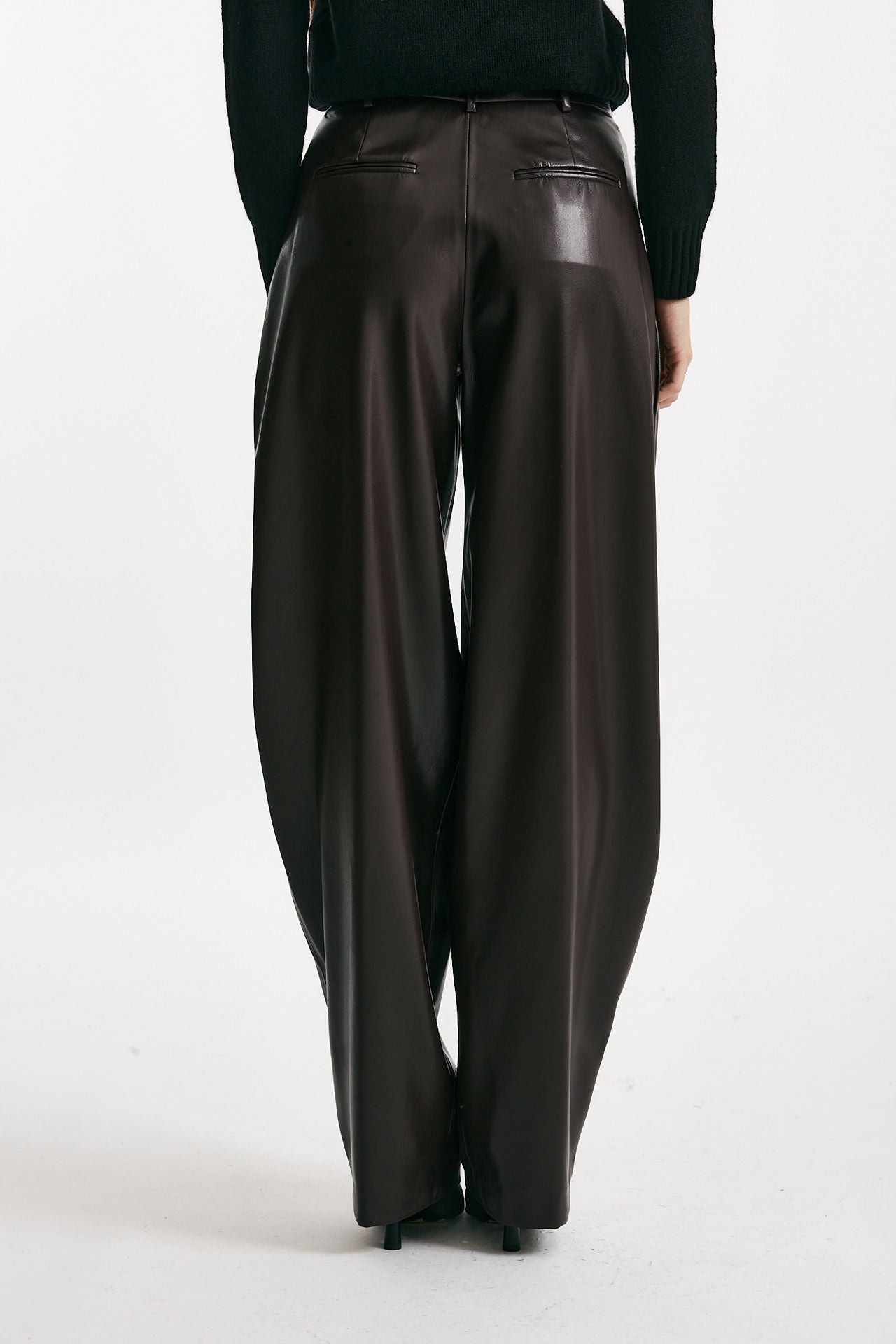 Pantalone in ecopelle bordeaux women The andamane - 3