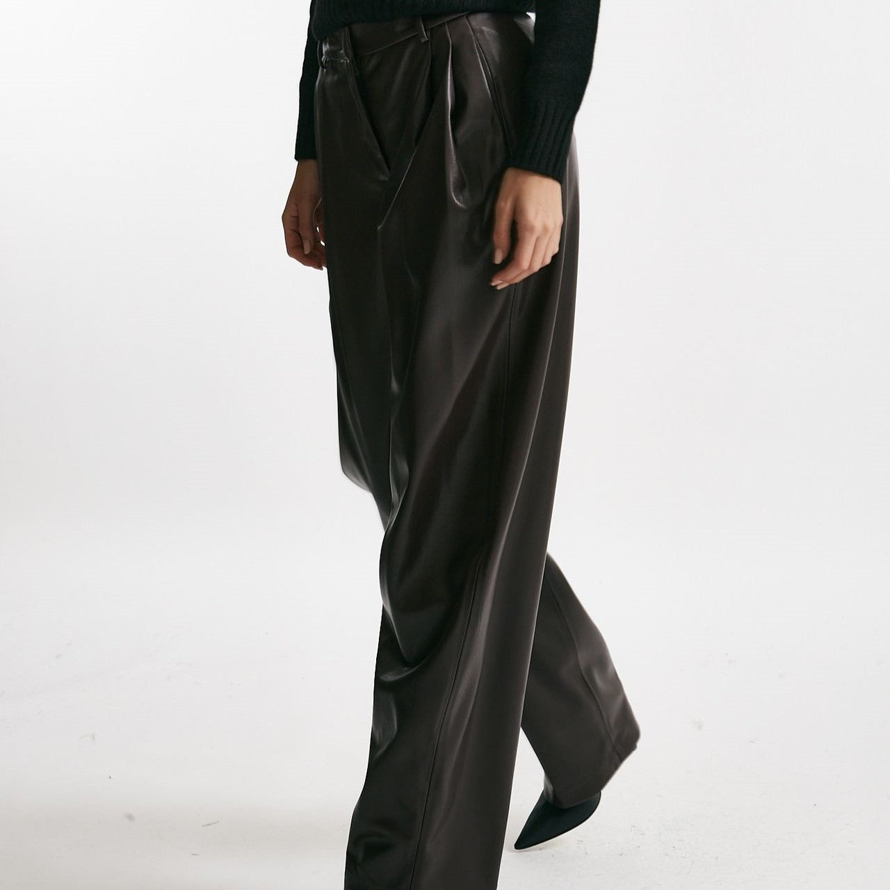 Pantalone in ecopelle bordeaux women The andamane - 8