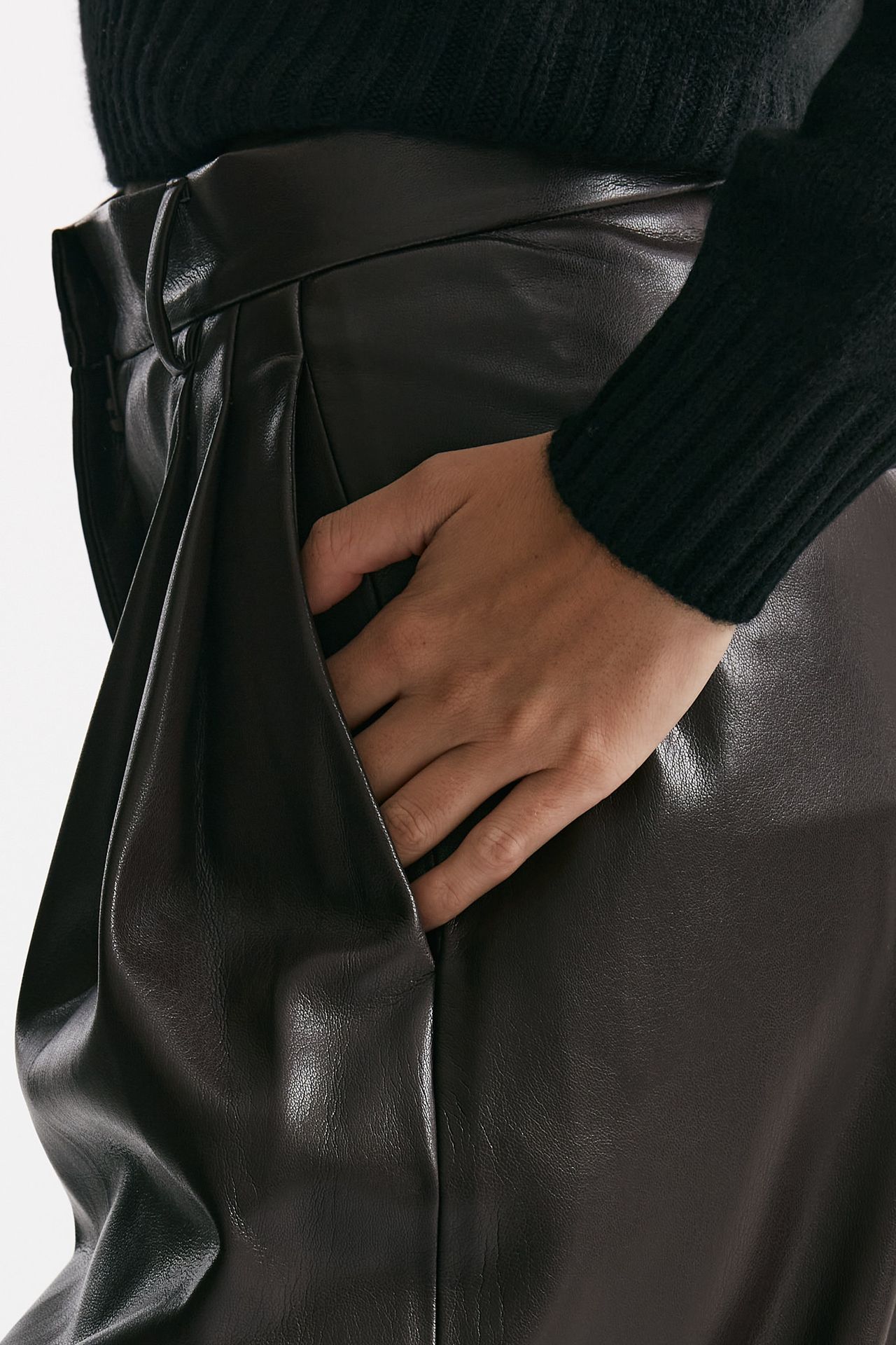 Pantalone in ecopelle bordeaux women The andamane - 6