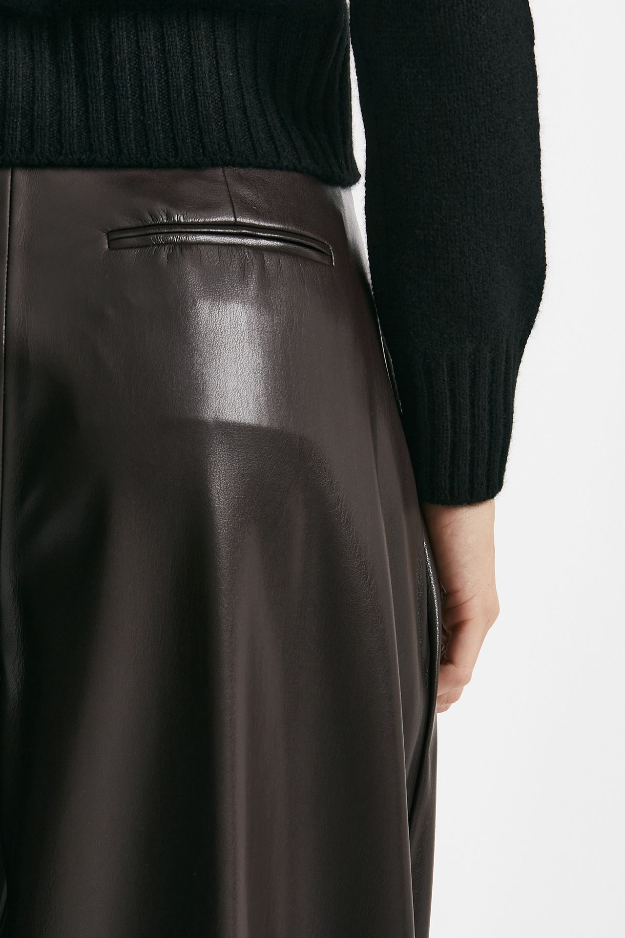 Pantalone in ecopelle bordeaux women The andamane - 7